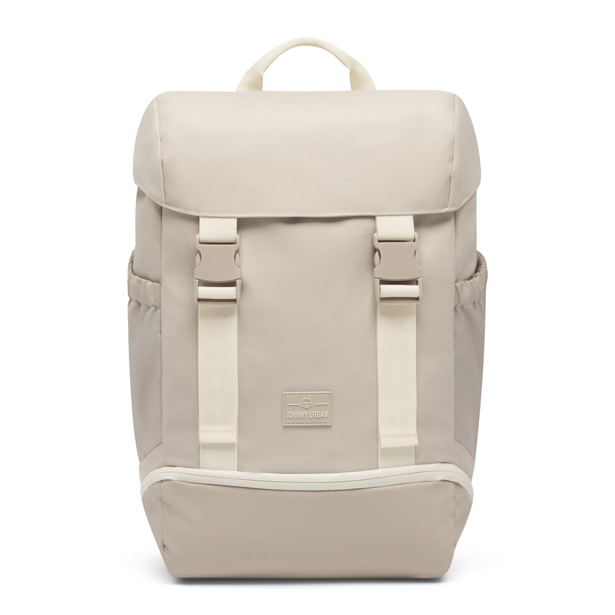 Sandfarbener Rucksack 'Nico' von Johnny Urban mit Klappe und zwei vorderen Verschlussriemen