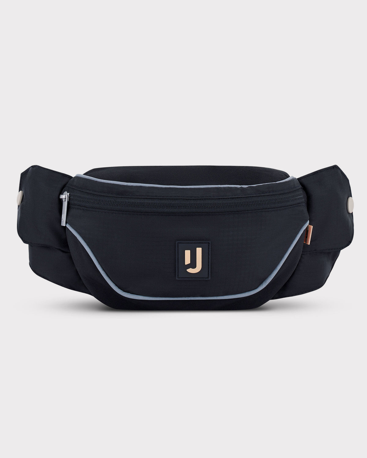 Schwarze 2in1 Bauchtasche 'Jimmy' von Johnny Urban mit reflektierenden Kanten und Reißverschlussfach