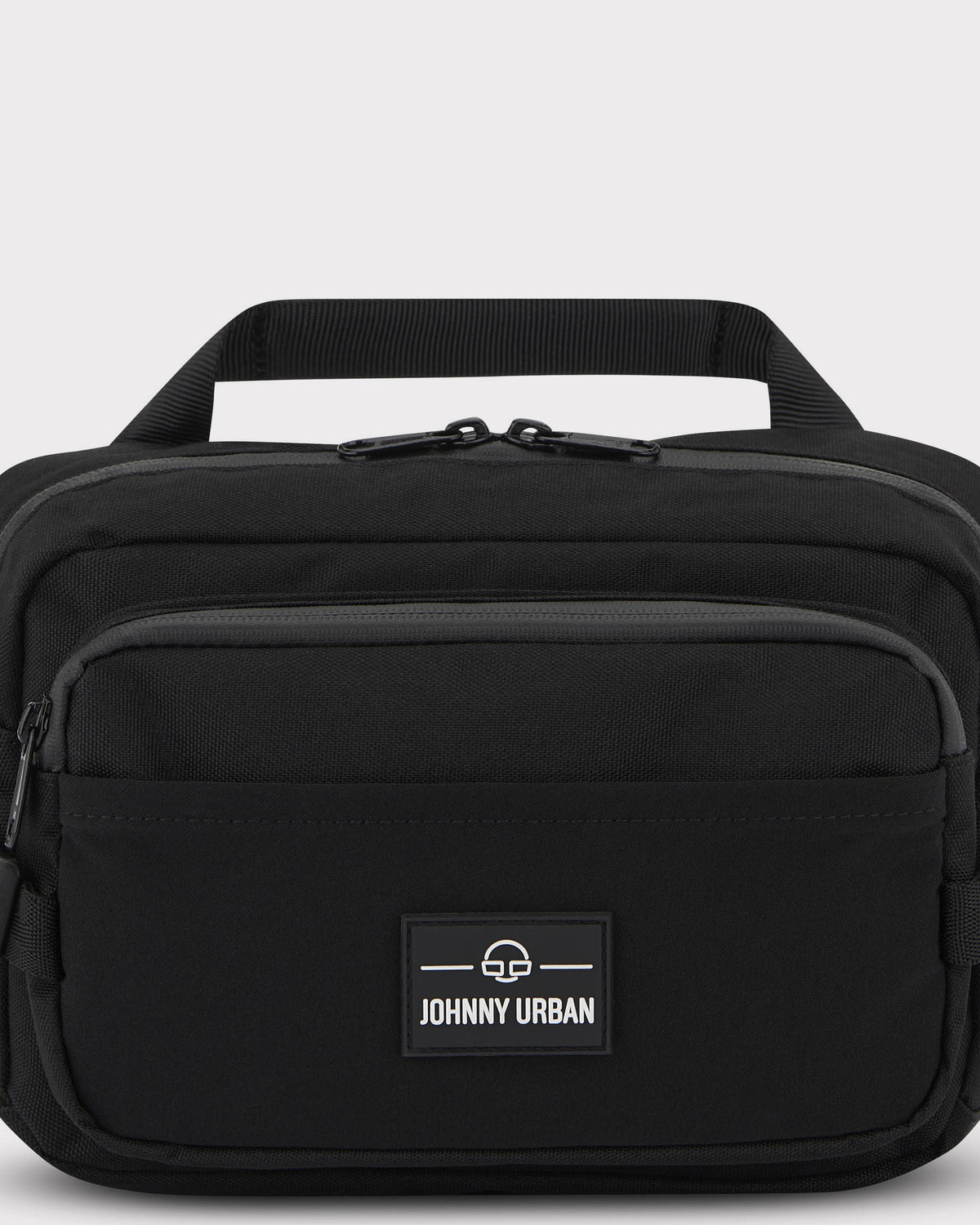 Schwarze Bauchtasche 'Travis' von Johnny Urban mit Vorderfach und Logo-Patch