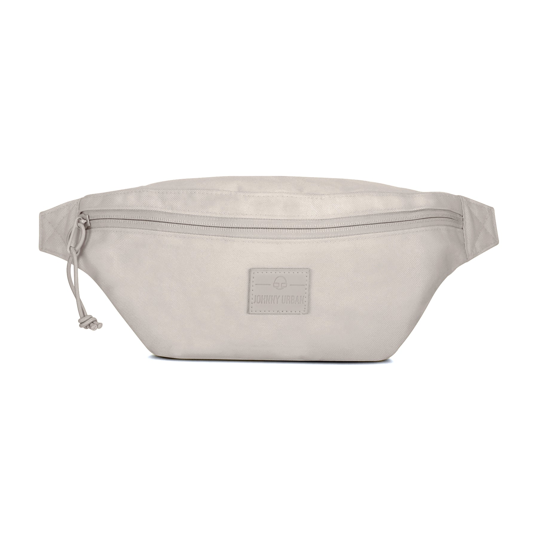 Beige Bauchtasche 'Erik Small' von Johnny Urban mit Reißverschluss vorne und Logo-Patch