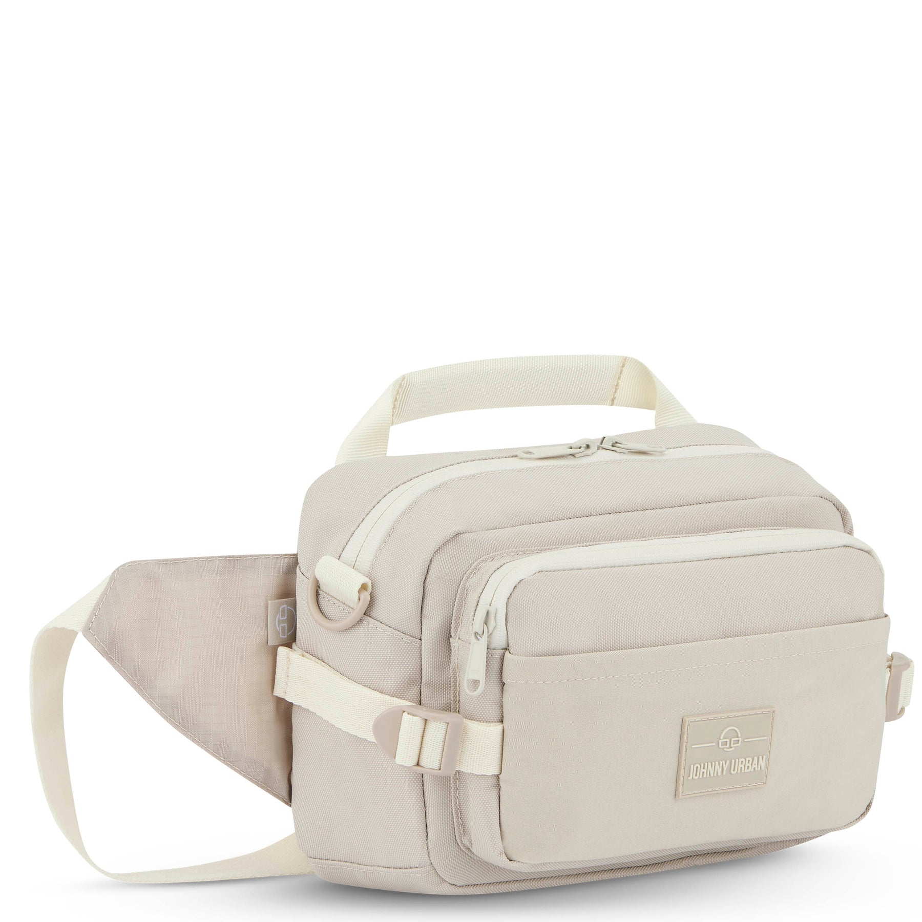Beige Bauchtasche 'Travis' von Johnny Urban mit mehreren Reißverschlusstaschen und verstellbarem Gurt