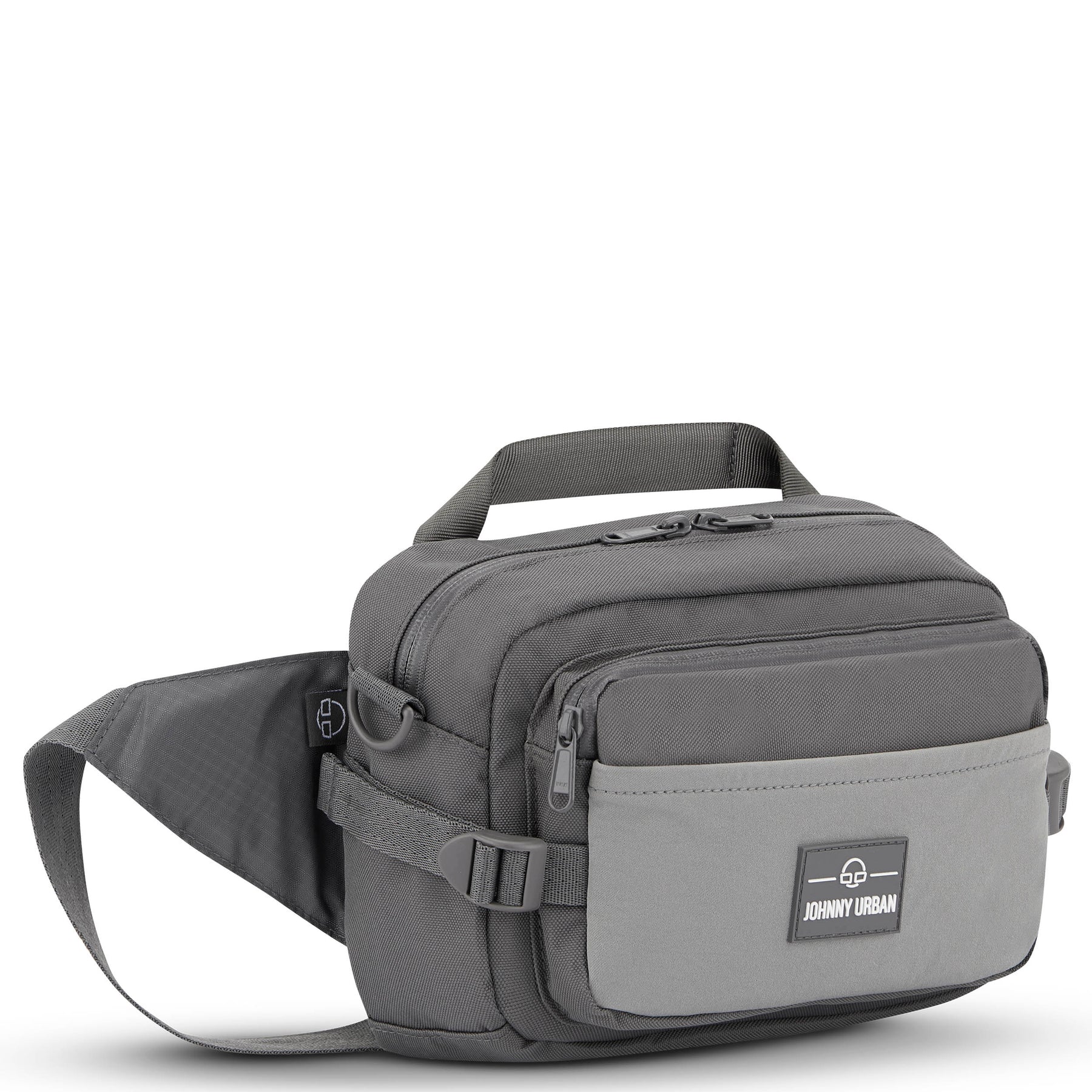 Graue Bauchtasche 'Travis' von Johnny Urban mit Fronttasche und verstellbarem Gurt