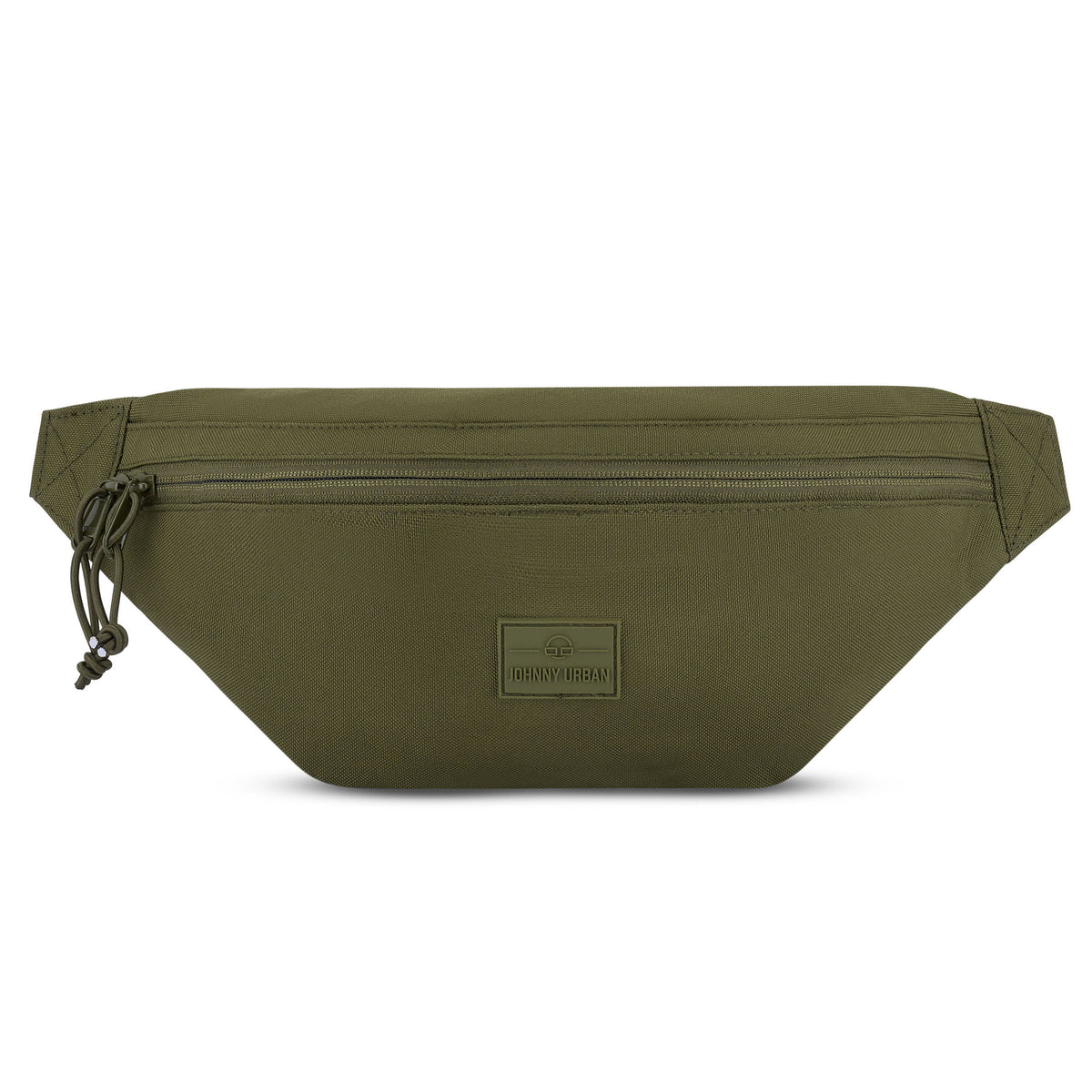 Johnny Urban Bauchtasche 'Erik Large' in olivegrün mit Reißverschluss und Logo vorne