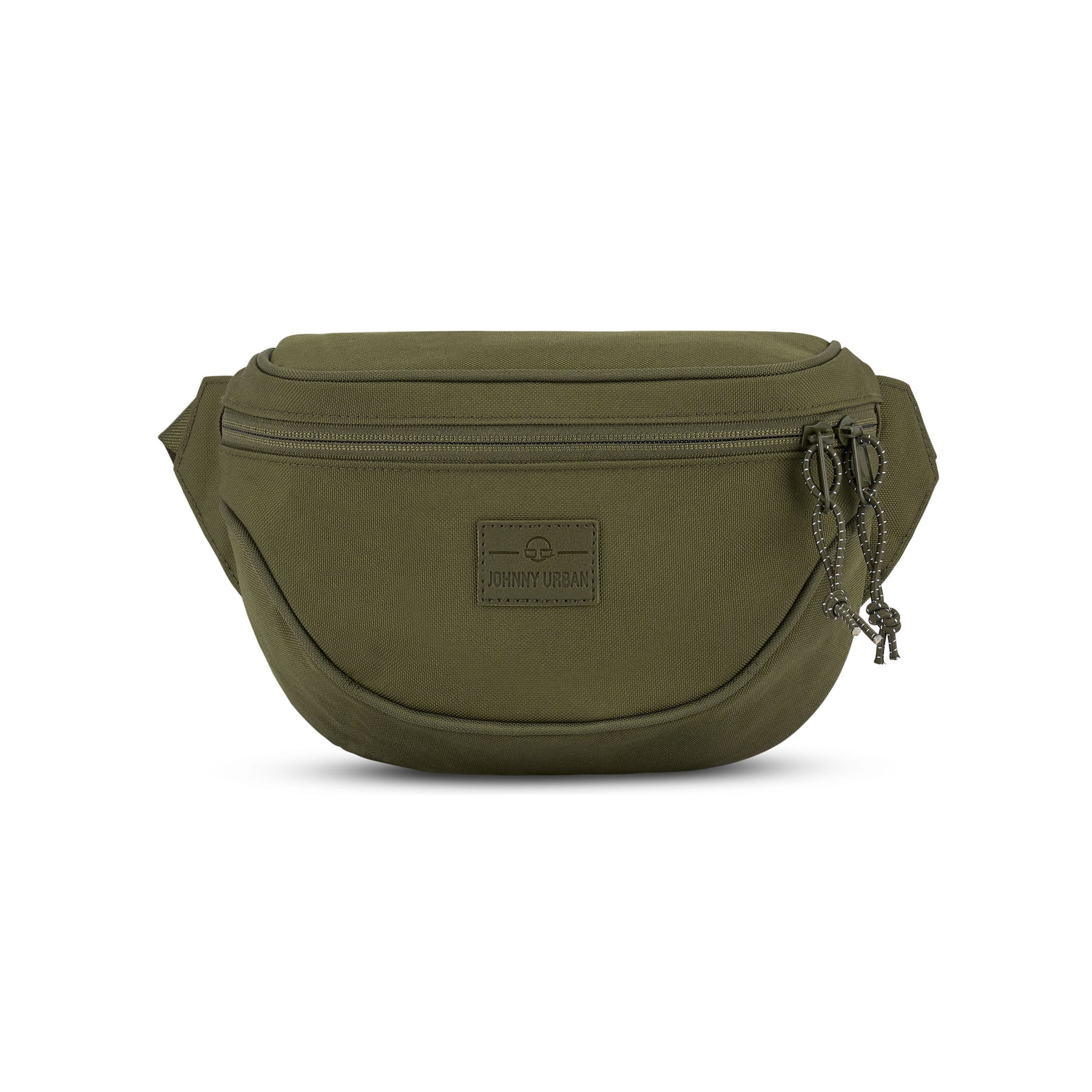 Olivegrüne Bauchtasche 'Ben' von Johnny Urban mit Reißverschluss und Markenlogo