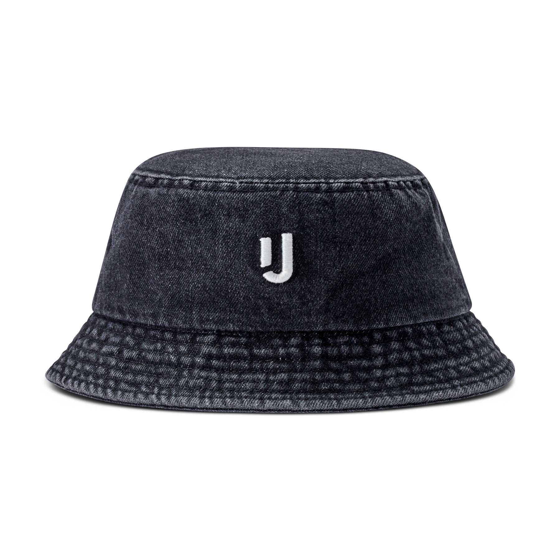 Jeans-Bucket-Hat 'Bob' in dunkler Waschung mit weißem Johnny Urban Logo