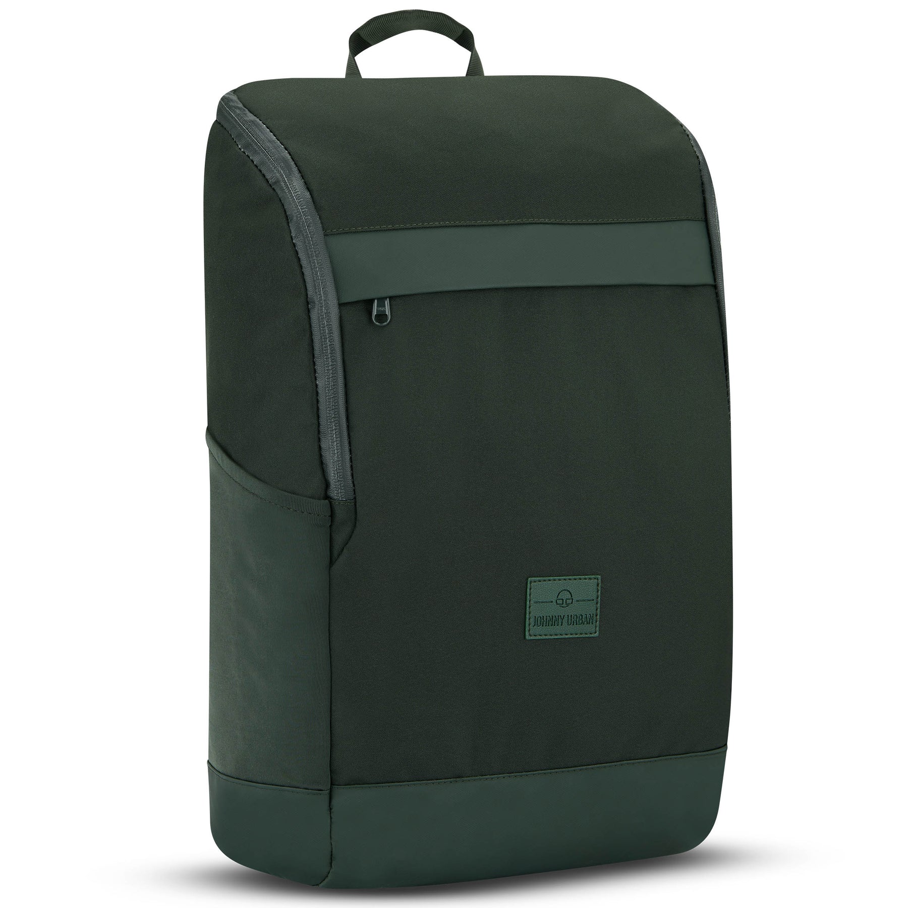 Grüner Business-Rucksack Jasper von Johnny Urban mit schlankem rechteckigem Design und Fronttasche mit Reißverschluss