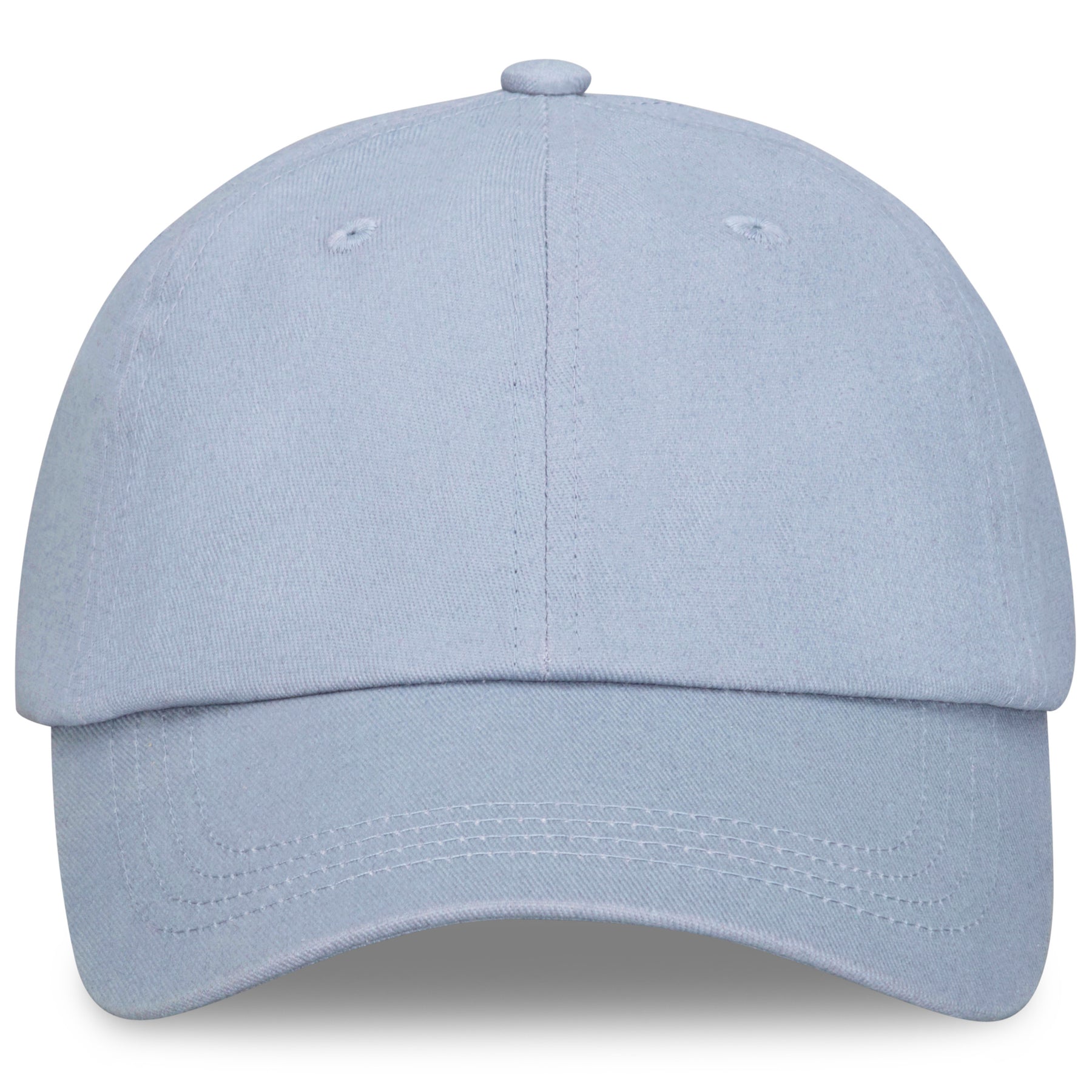 Helles blau-graue Baumwoll-Canvas-Cap 'Jen' mit gebogenem Schirm