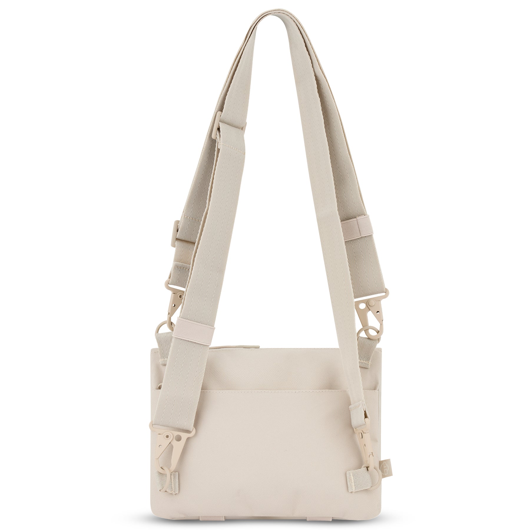 Beige Umhängetasche Avery mit verstellbarem, gepolstertem Schulterriemen