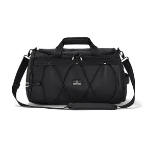Schwarze Duffle Bag 'Shawn Medium' von Johnny Urban mit Schultergurt und elastischem Spanngurt vorne