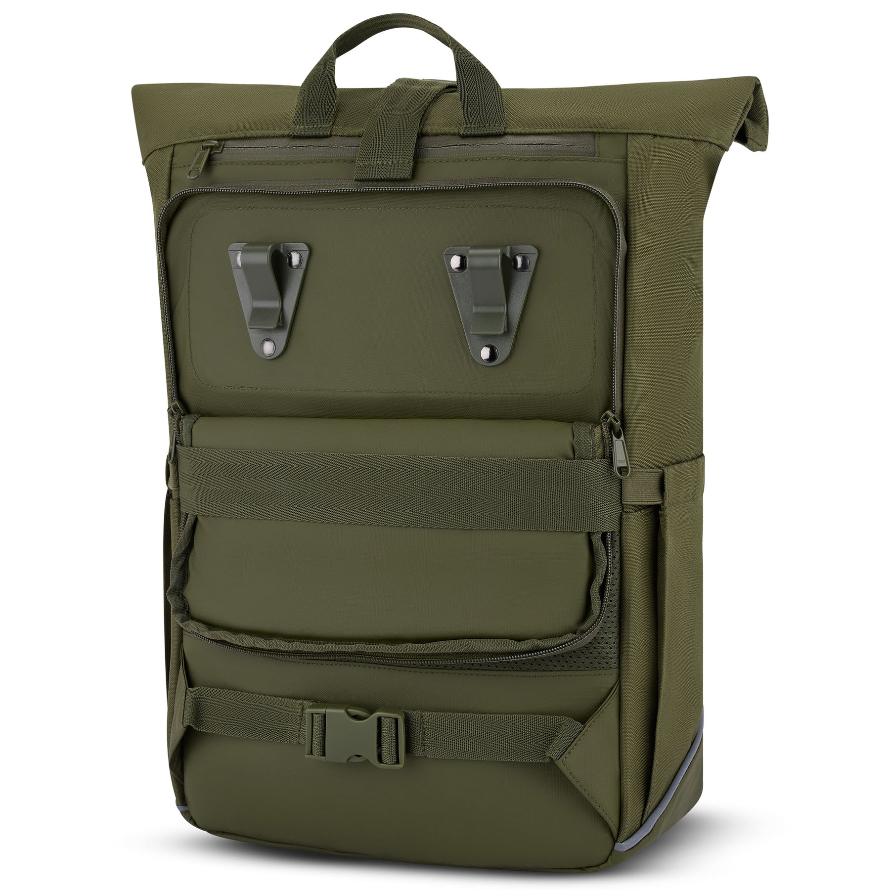 Rolltop Rucksack 'Robin Medium' von Johnny Urban in Olivgrün mit Gepäckträger-Halterungen