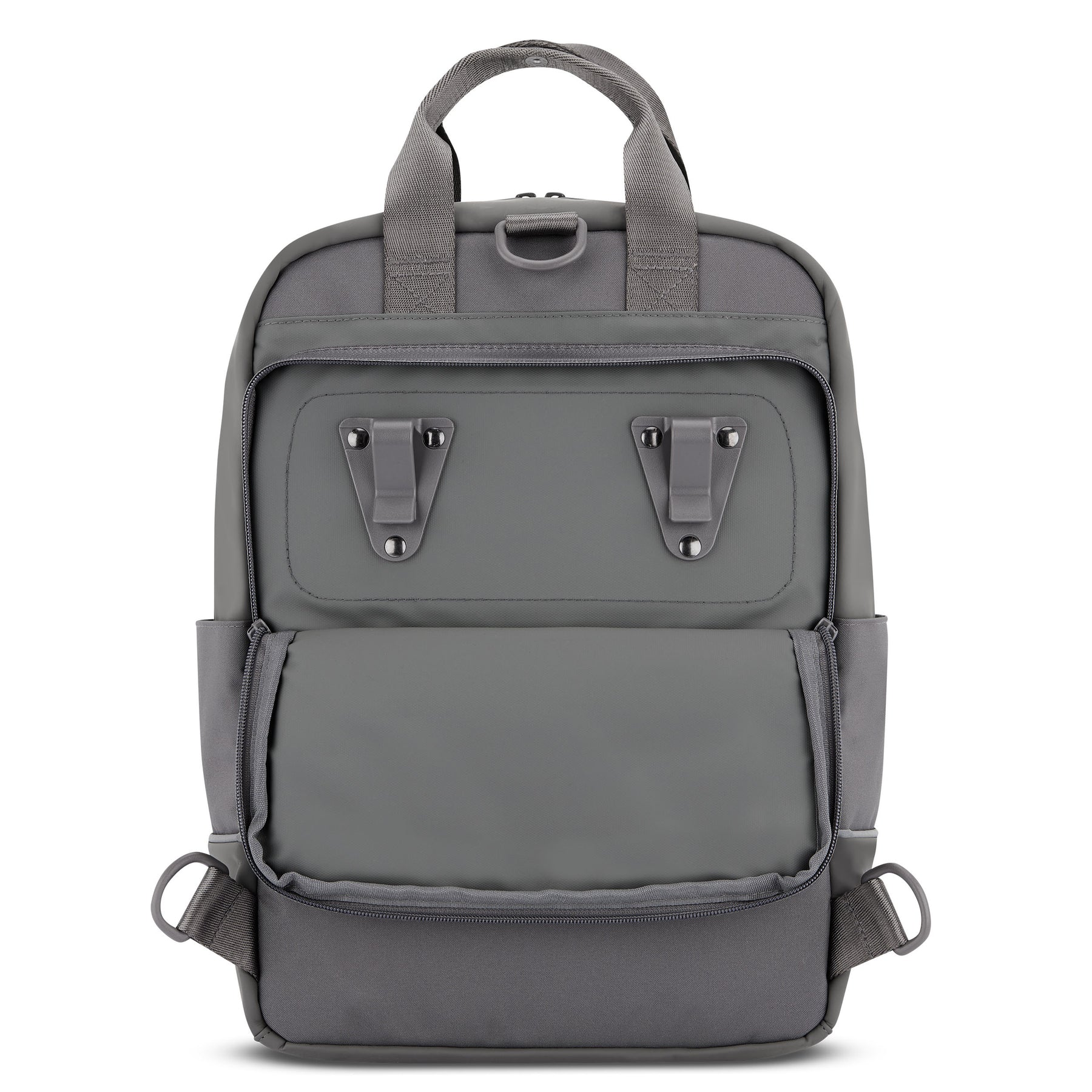 Grauer Johnny Urban Rucksack 'Jona Medium' für Fahrrad mit Befestigungsclips und Reißverschlussfach