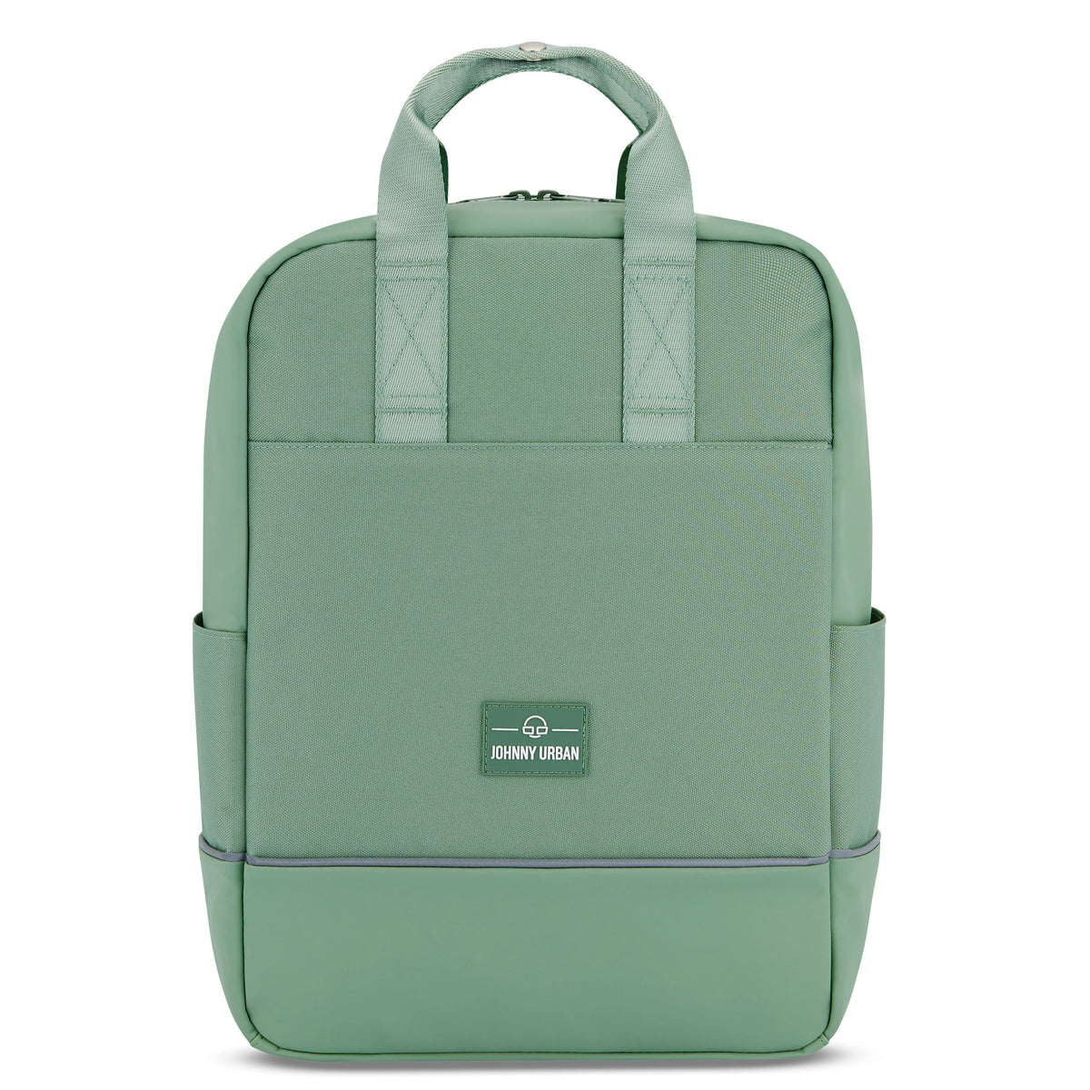 Johnny Urban Rucksack Jona Medium in Salbeigrün mit Tragegriffen und verstärktem Boden