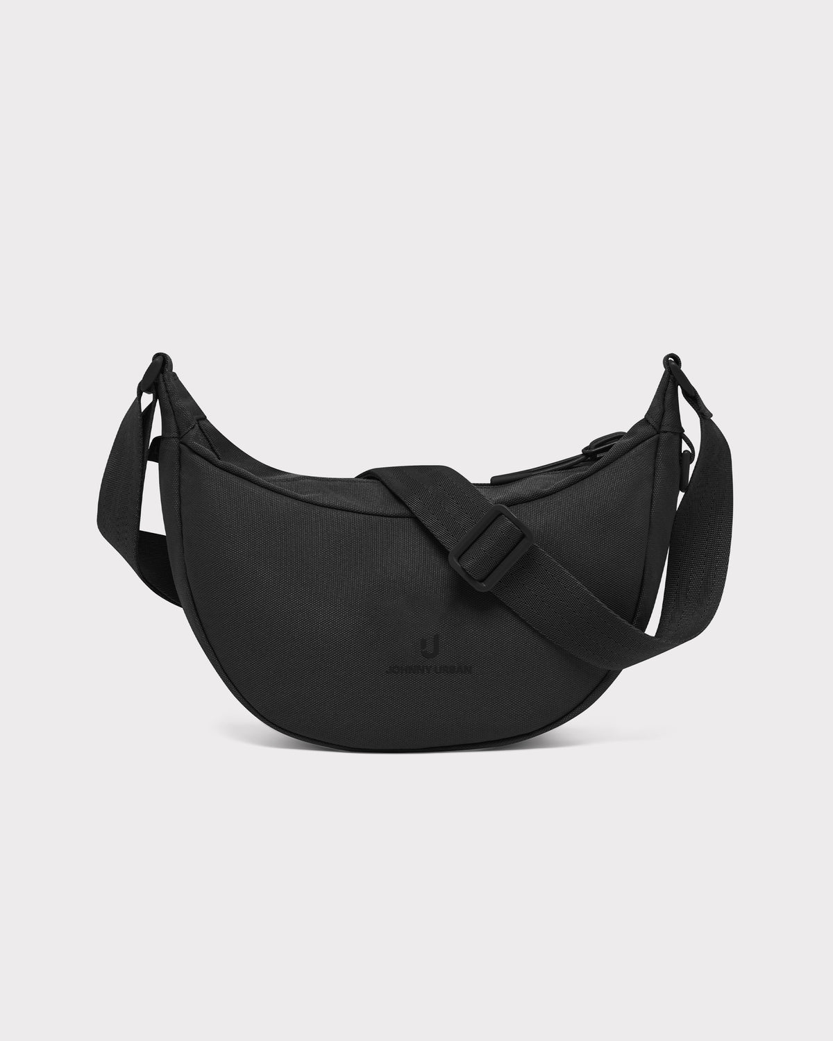 Kleine schwarze Half Moon Bag 'Ally Small' von Johnny Urban mit verstellbarem Schultergurt