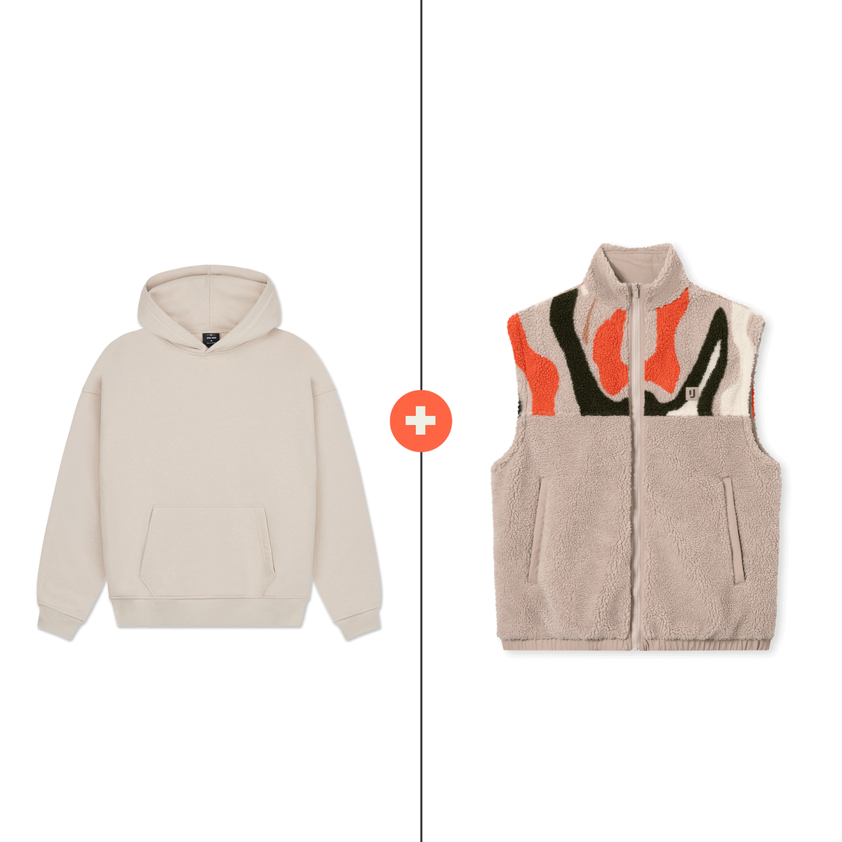Hoodie + Fleece Vest Set