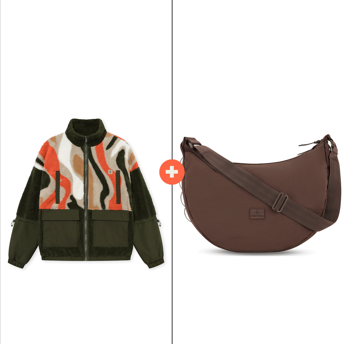 Fleecejacke + Half Moon Bag Set