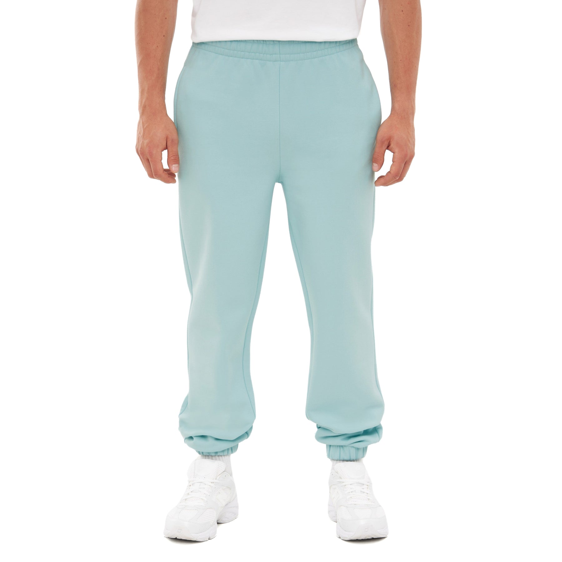Herren-Jogginghose 'Owen' in eisblau mit elastischem Bund und Bündchen