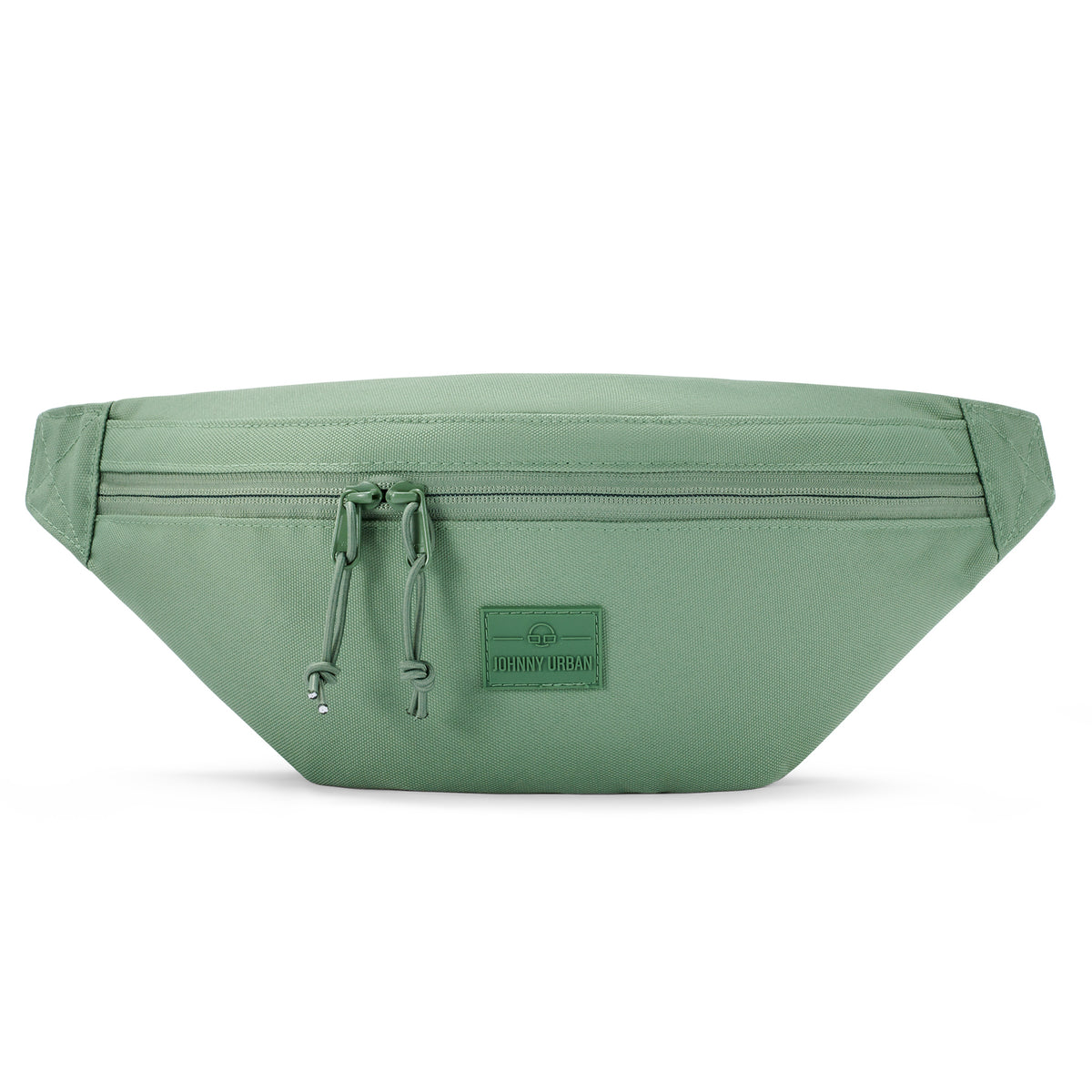 Johnny Urban Bauchtasche Erik Large in Salbeigrün mit Reißverschluss und Logo vorne