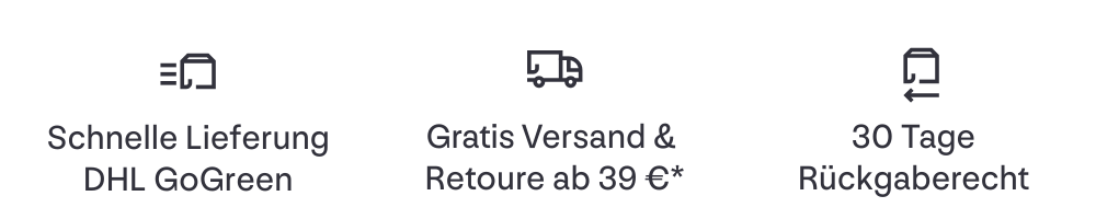 Schnelle Lieferung, gratis Versand & 30 Tage Rückgaberecht