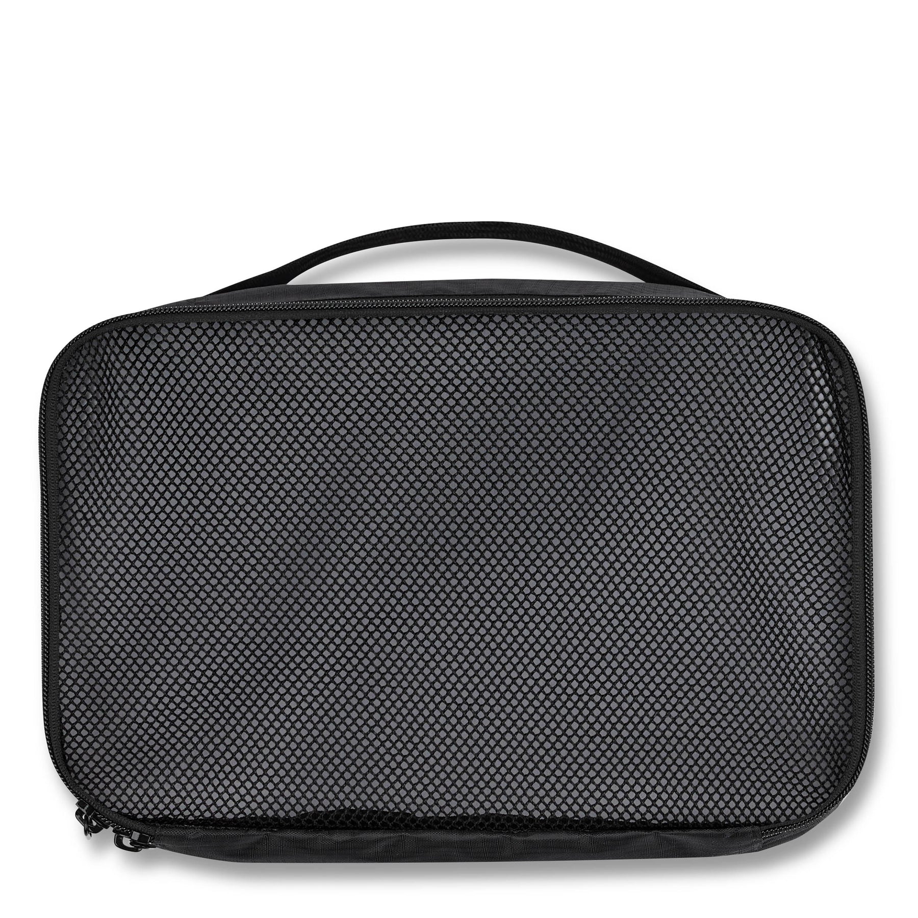 Kleidertasche 'Zack' von Johnny Urban, schwarze rechteckige Packtasche mit Netzoberseite und Griff