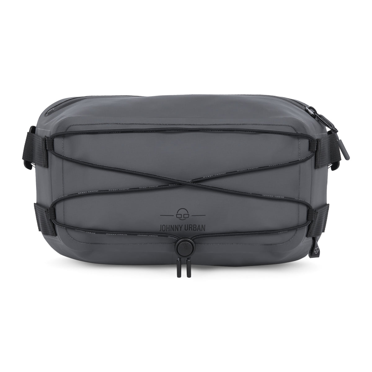 Wasserdichte Lenkertasche 'Arlo' von Johnny Urban in Grau mit elastischem Spanngurt