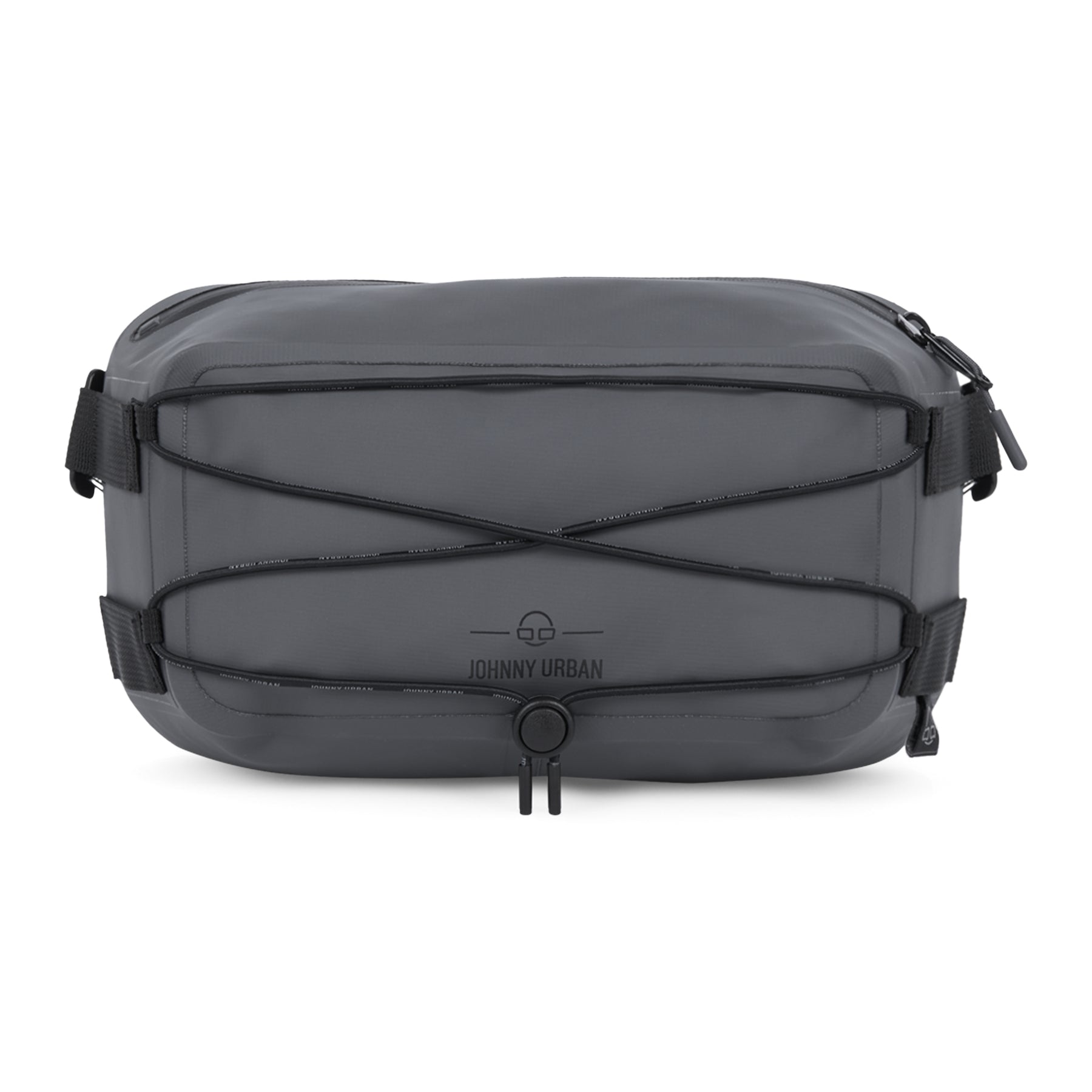 Wasserdichte Lenkertasche 'Arlo' von Johnny Urban in Grau mit elastischem Spanngurt