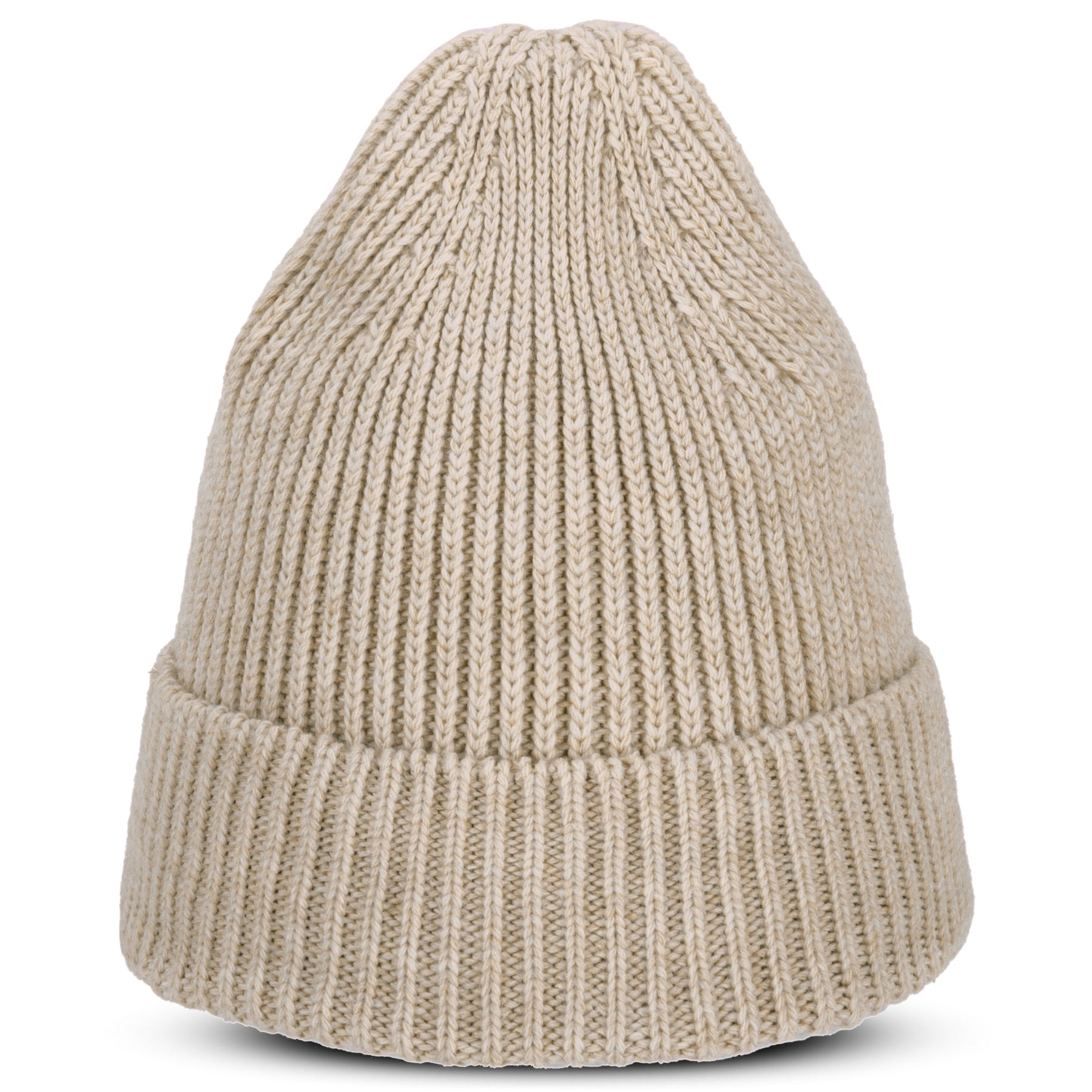 Beige gestrickte Mütze 'Billie' von Johnny Urban mit Umschlag