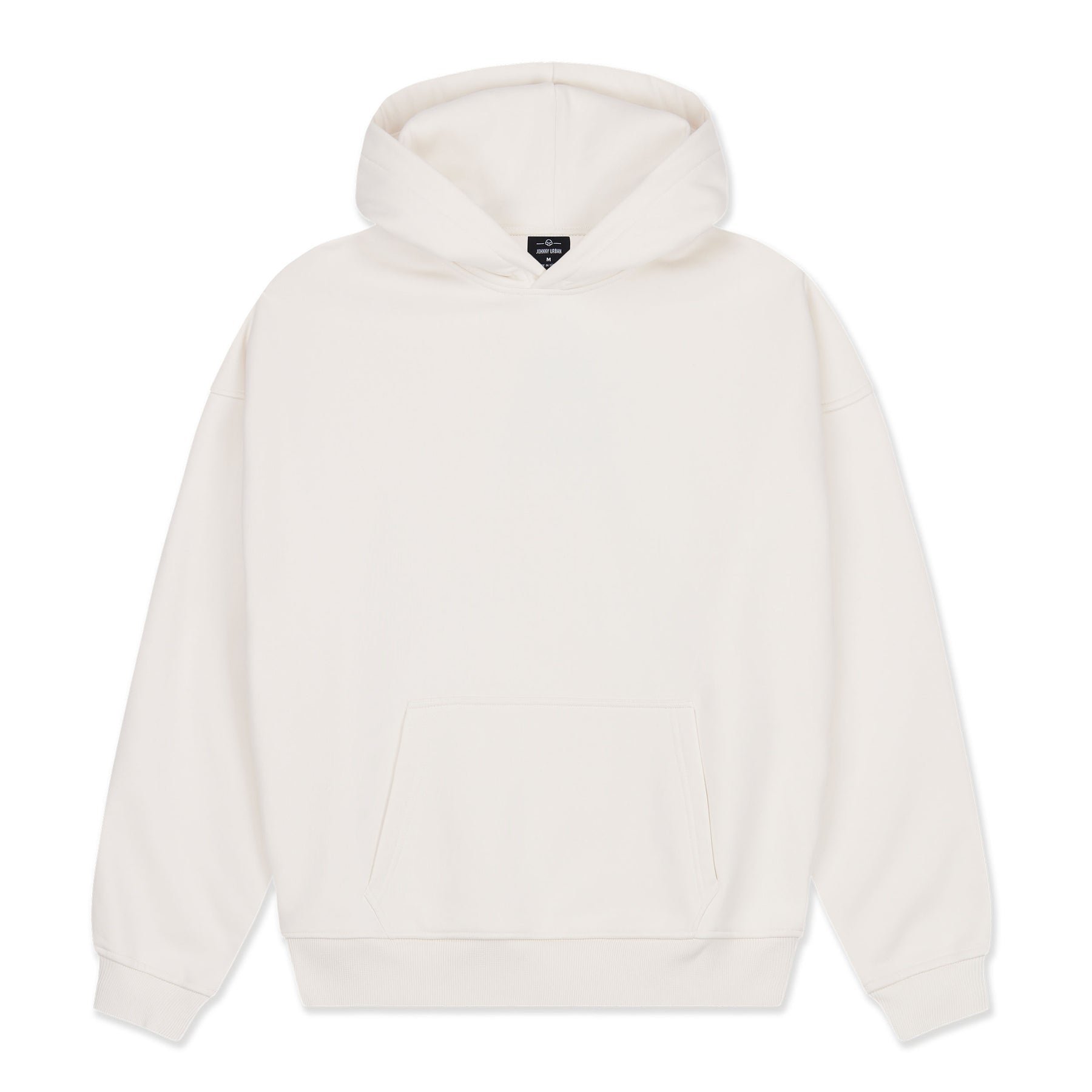 Oversized Hoodie 'Cody' von Johnny Urban in cremeweiß mit Kapuze und Kängurutasche