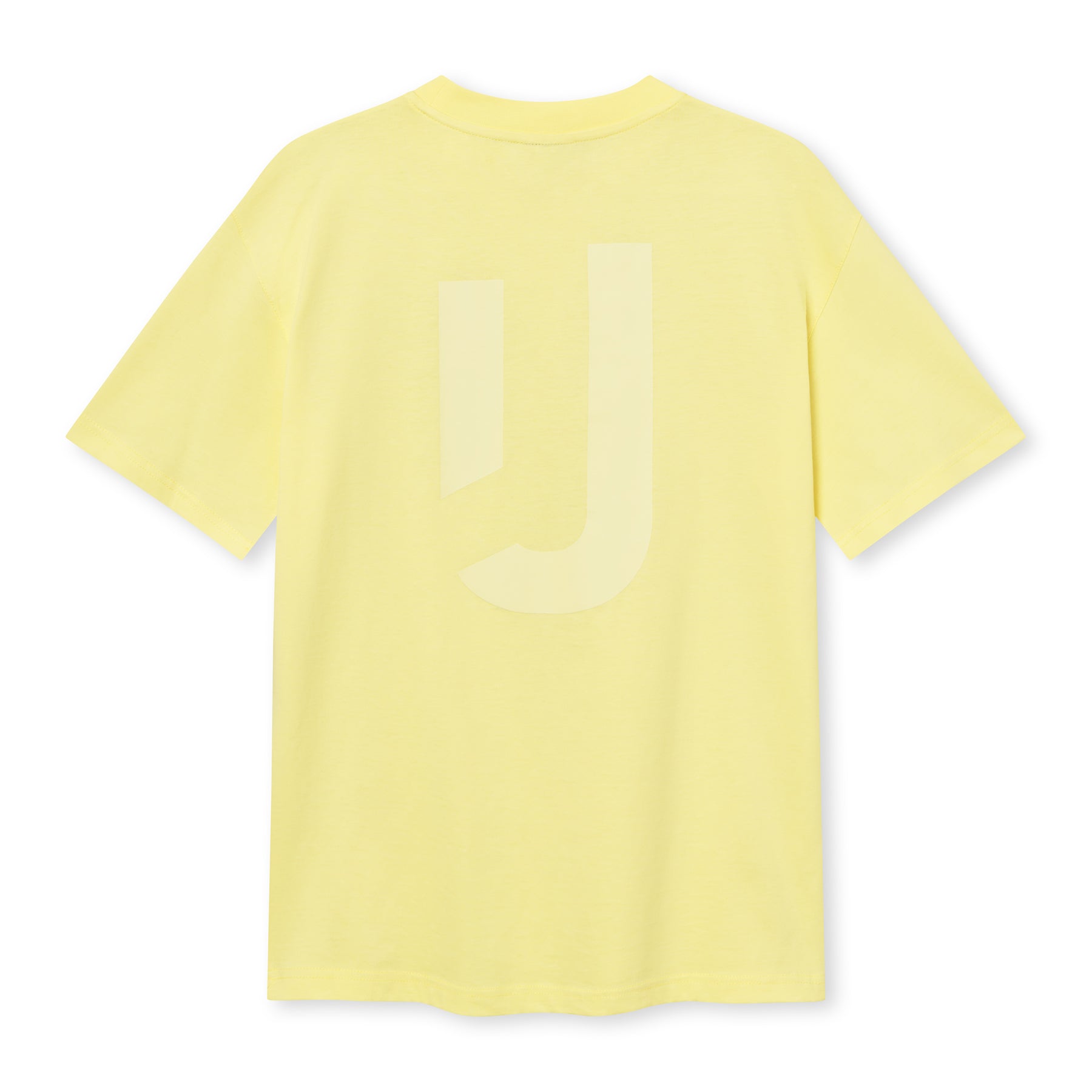 Oversize T-Shirt Sammy JU in gelb mit großem, hellem JU-Logo hinten