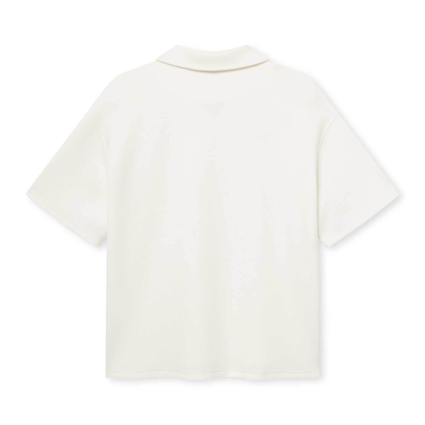 Cremefarbenes Poloshirt Johnny Urban mit kurzem Arm und klassischem Kragen, Rückansicht