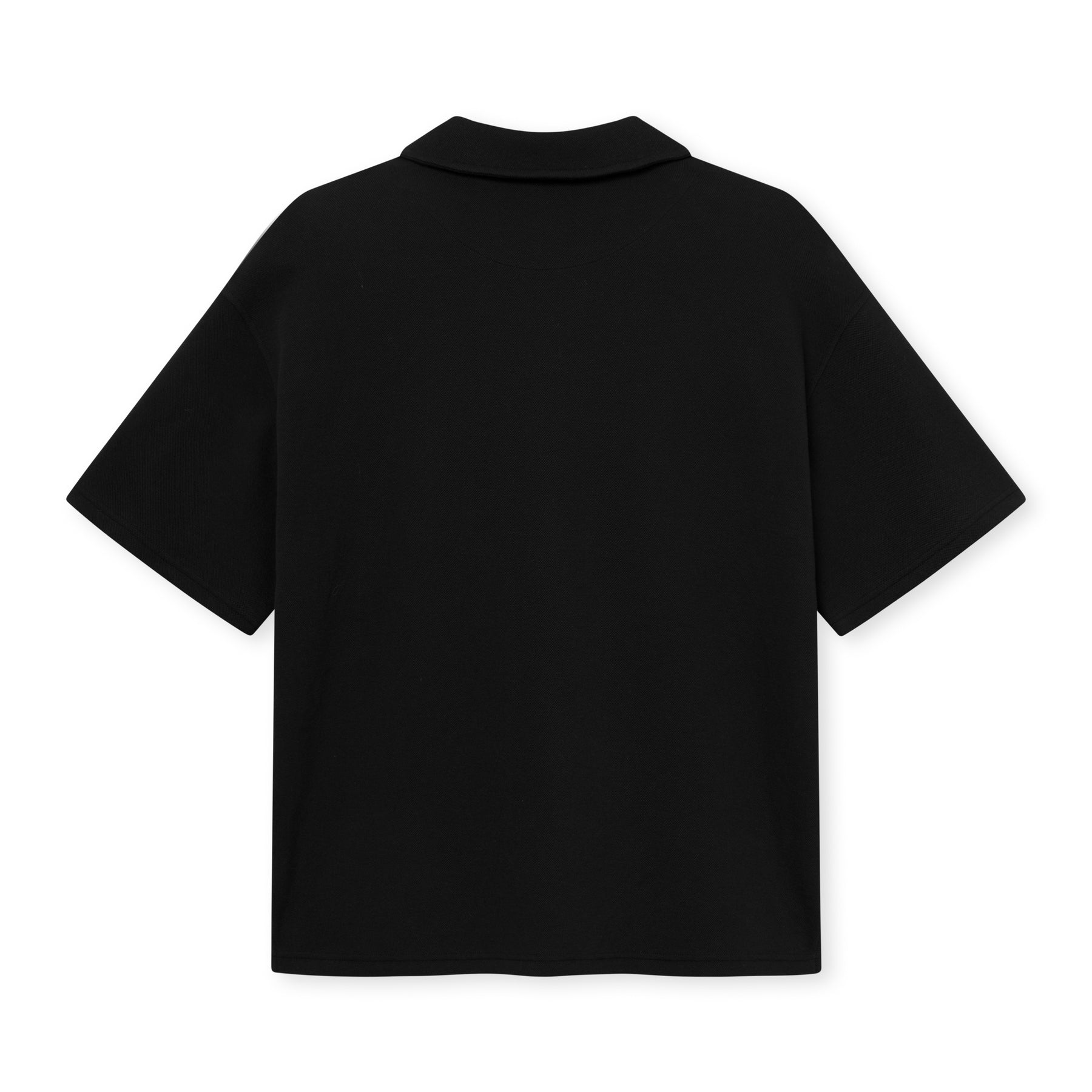 Schwarzes Poloshirt von Johnny Urban mit kurzem Arm und klassischem Kragen, Rückansicht