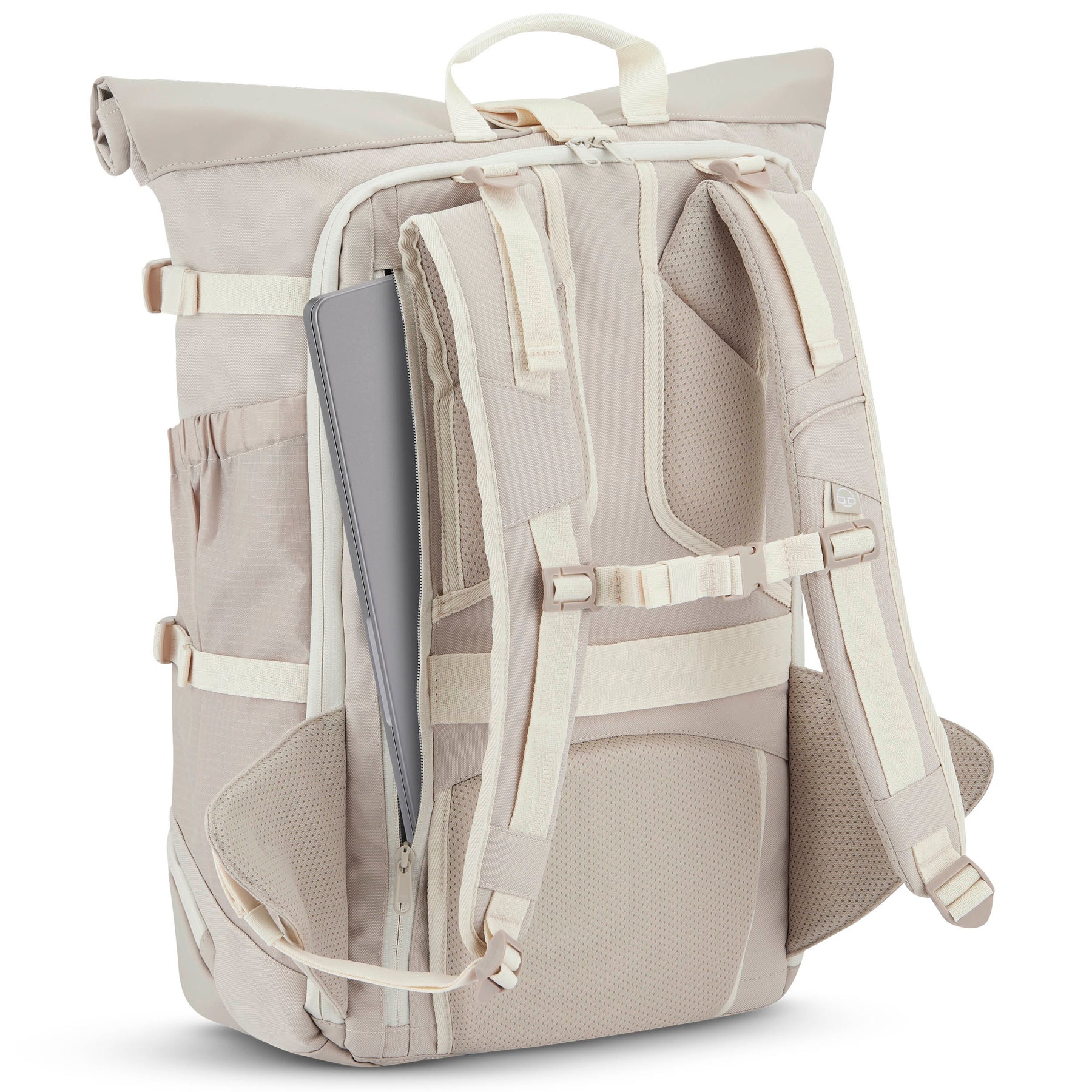 Reiserucksack Allen Large Travel in Sandfarbe mit Laptopfach und gepolsterten Trägern