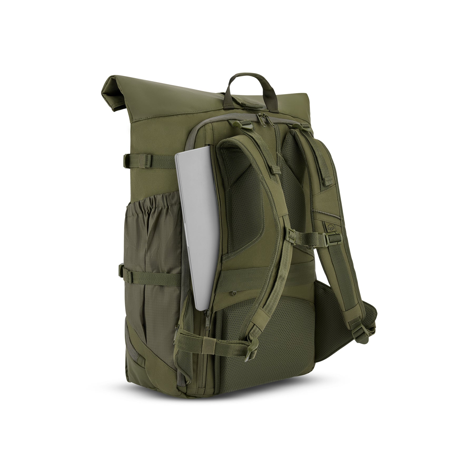 Olivegrüner Reiserucksack 'Allen Large Travel' mit Laptopfach, Rückenpolsterung und verstellbaren Schultergurten