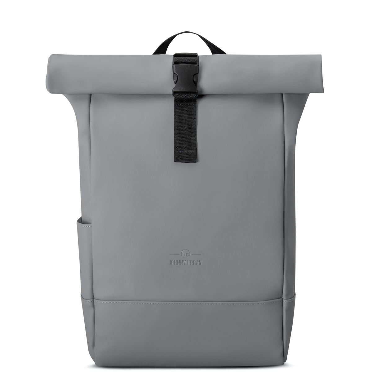Grauer Johnny Urban Rolltop-Rucksack 'Harvey Medium' mit schwarzem Clipverschluss