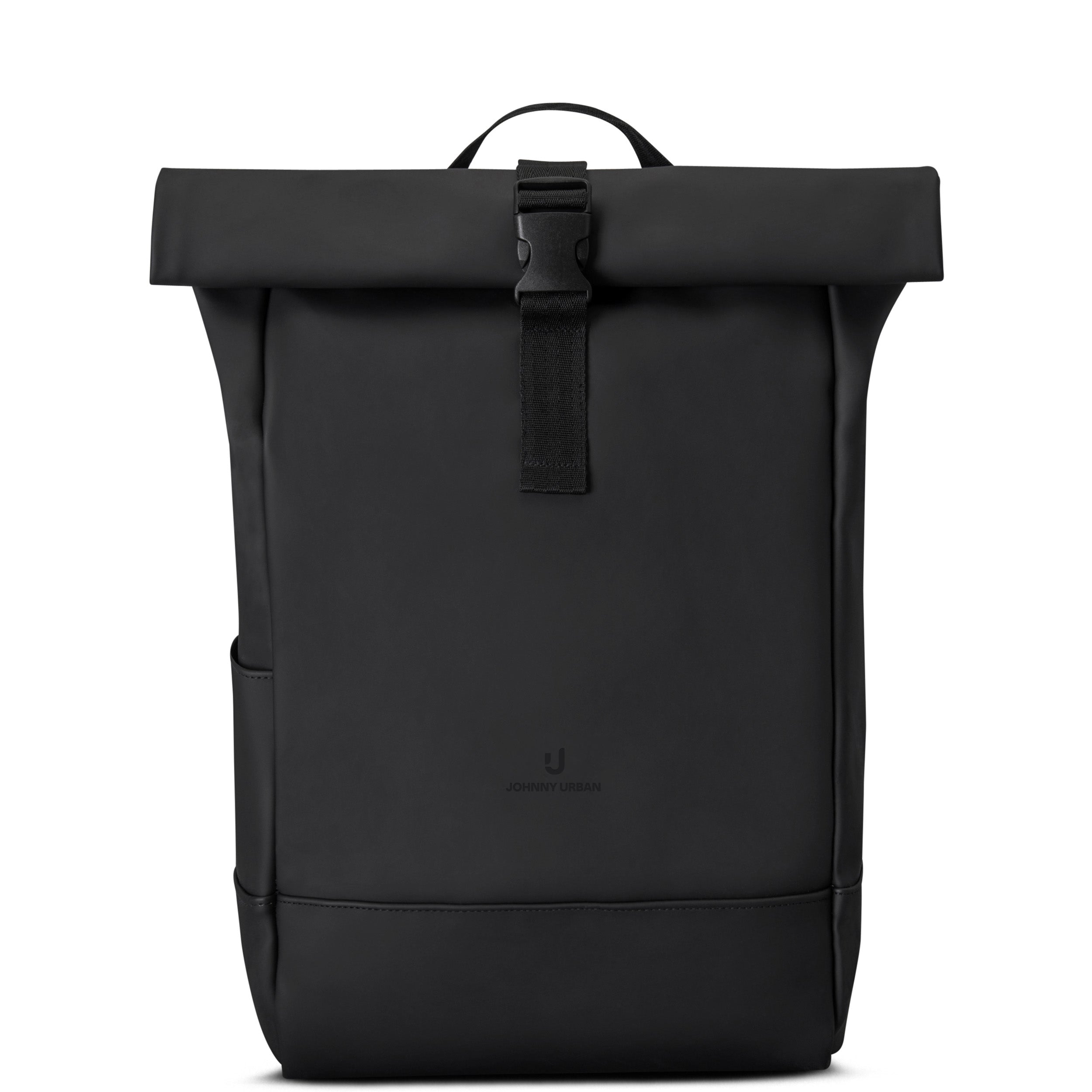 Schwarzer Rolltop-Rucksack 'Harvey Medium' von Johnny Urban aus wasserabweisendem Material