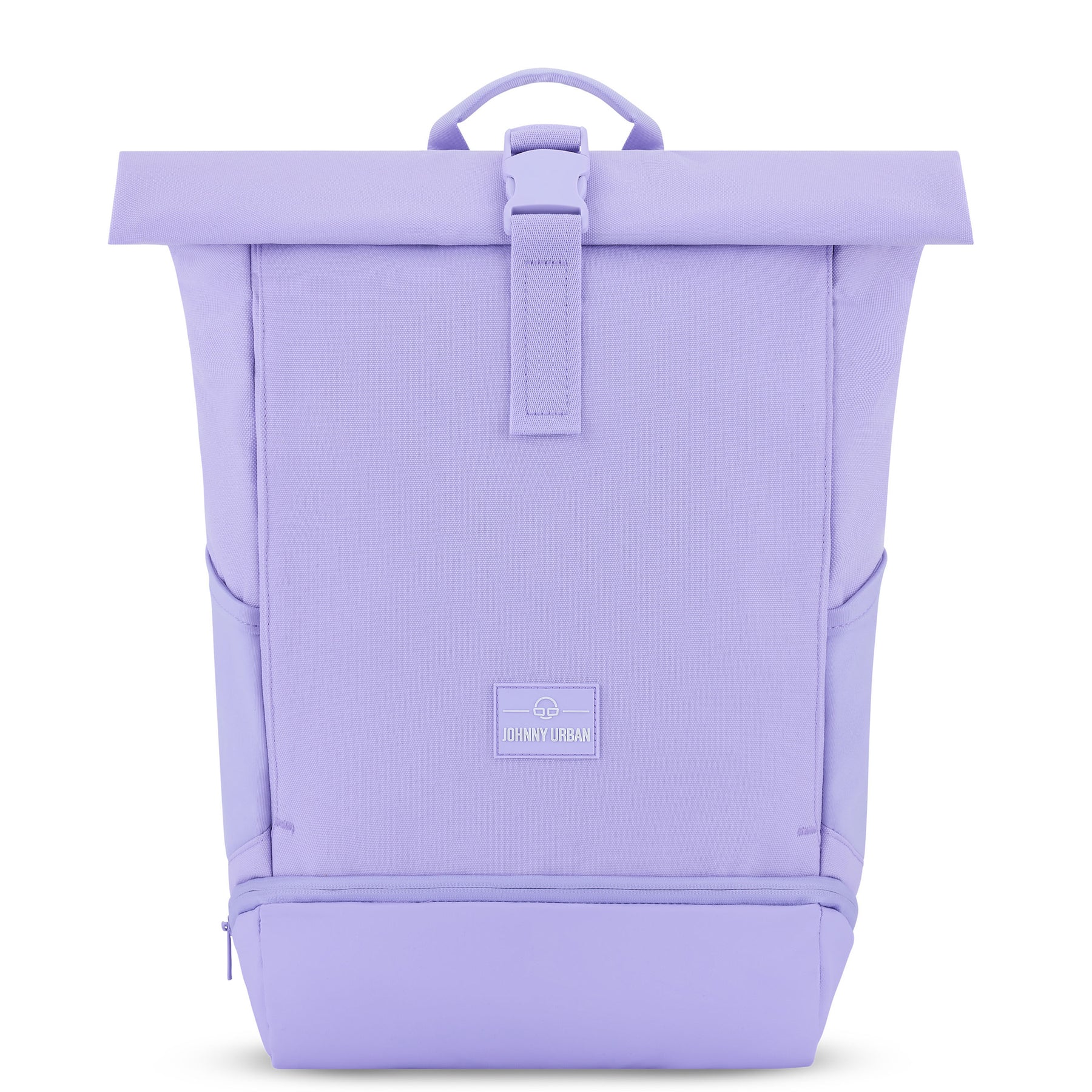 Johnny Urban Rolltop Rucksack Allen Medium in flieder-lila, rechteckige Form mit Klappverschluss und Frontlogo