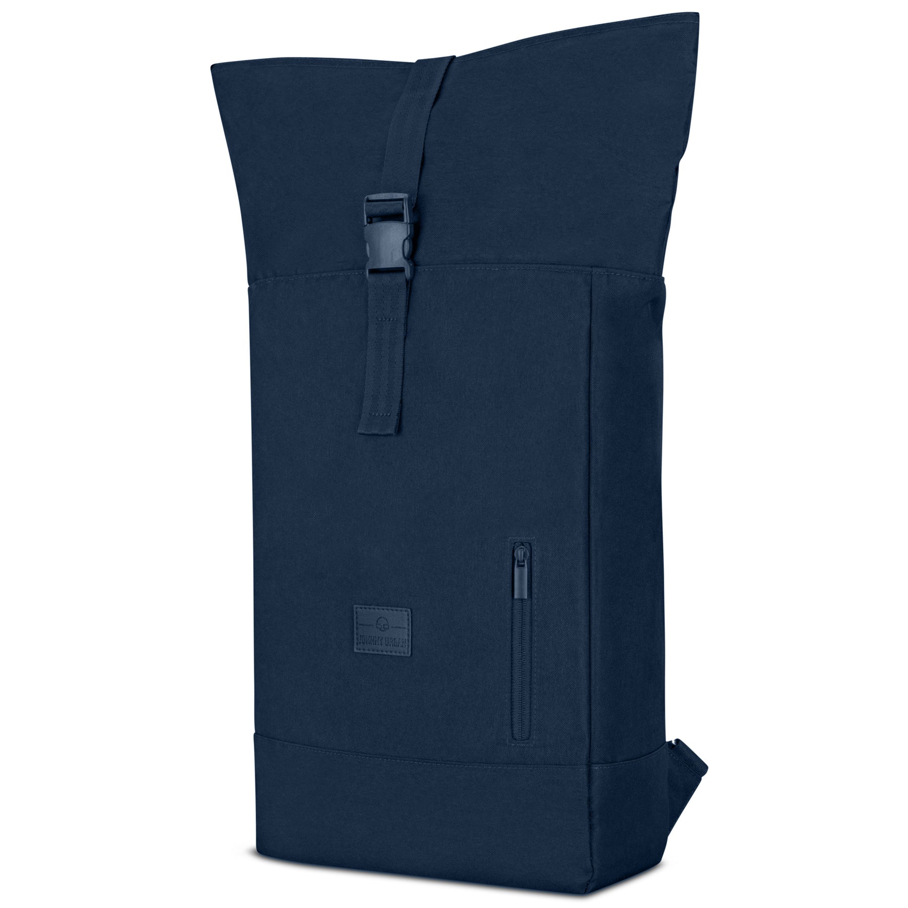 Johnny Urban Rolltop Rucksack Robin Large für Herren, große blaue Tasche mit Frontreißverschluss und Verschlussriemen