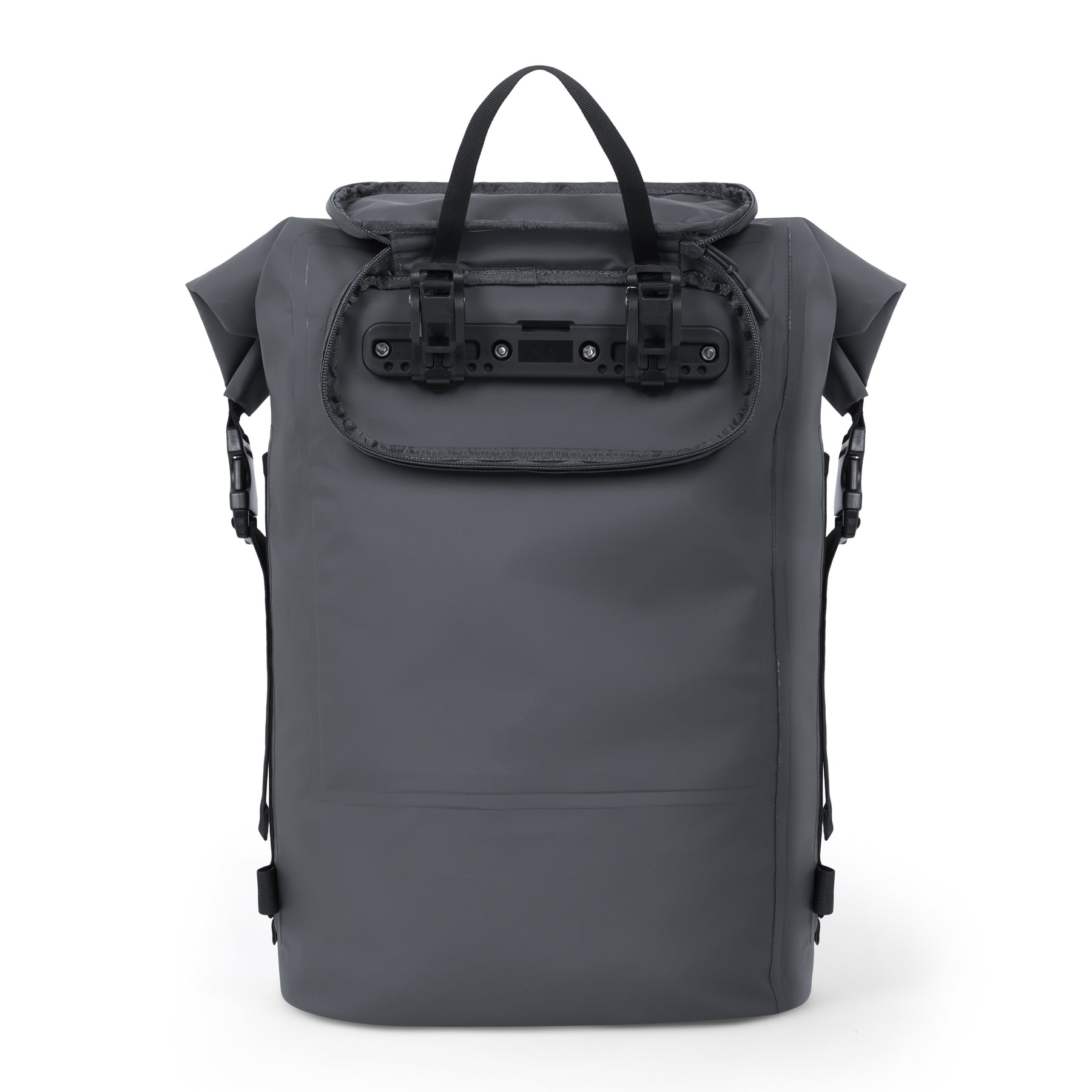 Rolltop Rucksack "Myles" Bike in dunkelgrauem, wasserdichtem Material mit Gepäckträgerbefestigung