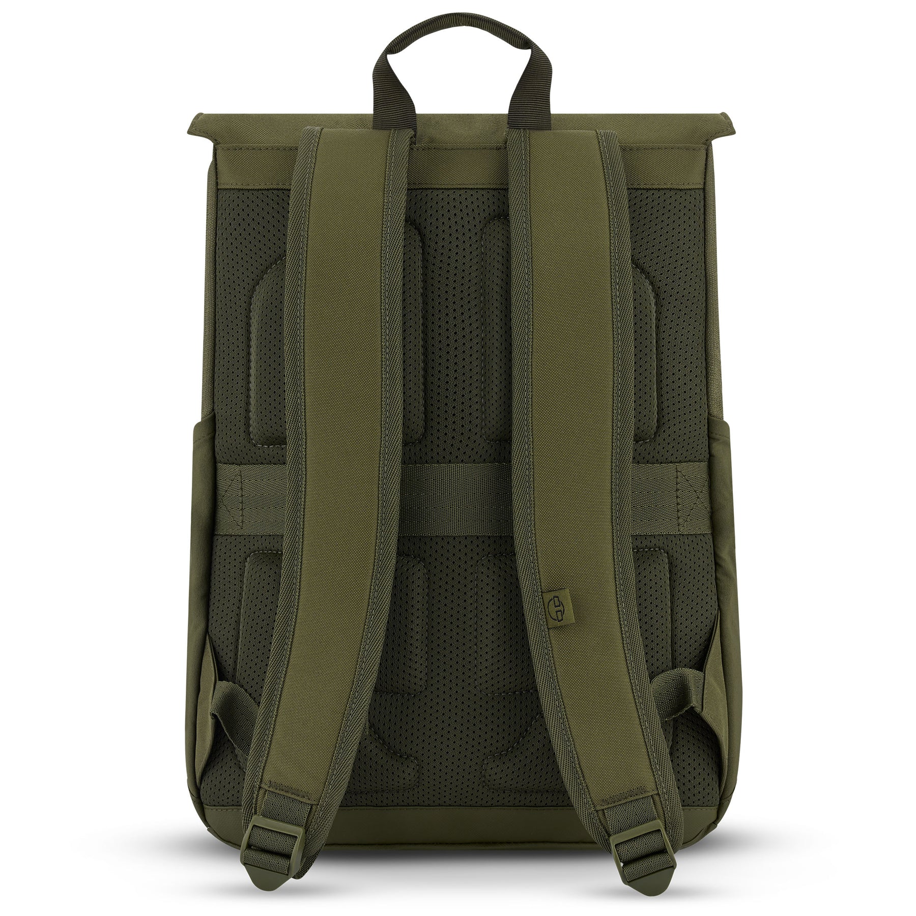 Rucksack 'Mika' von Johnny Urban, olivgrün, gepolsterte und belüftete Rückseite mit gepolsterten Schultergurten
