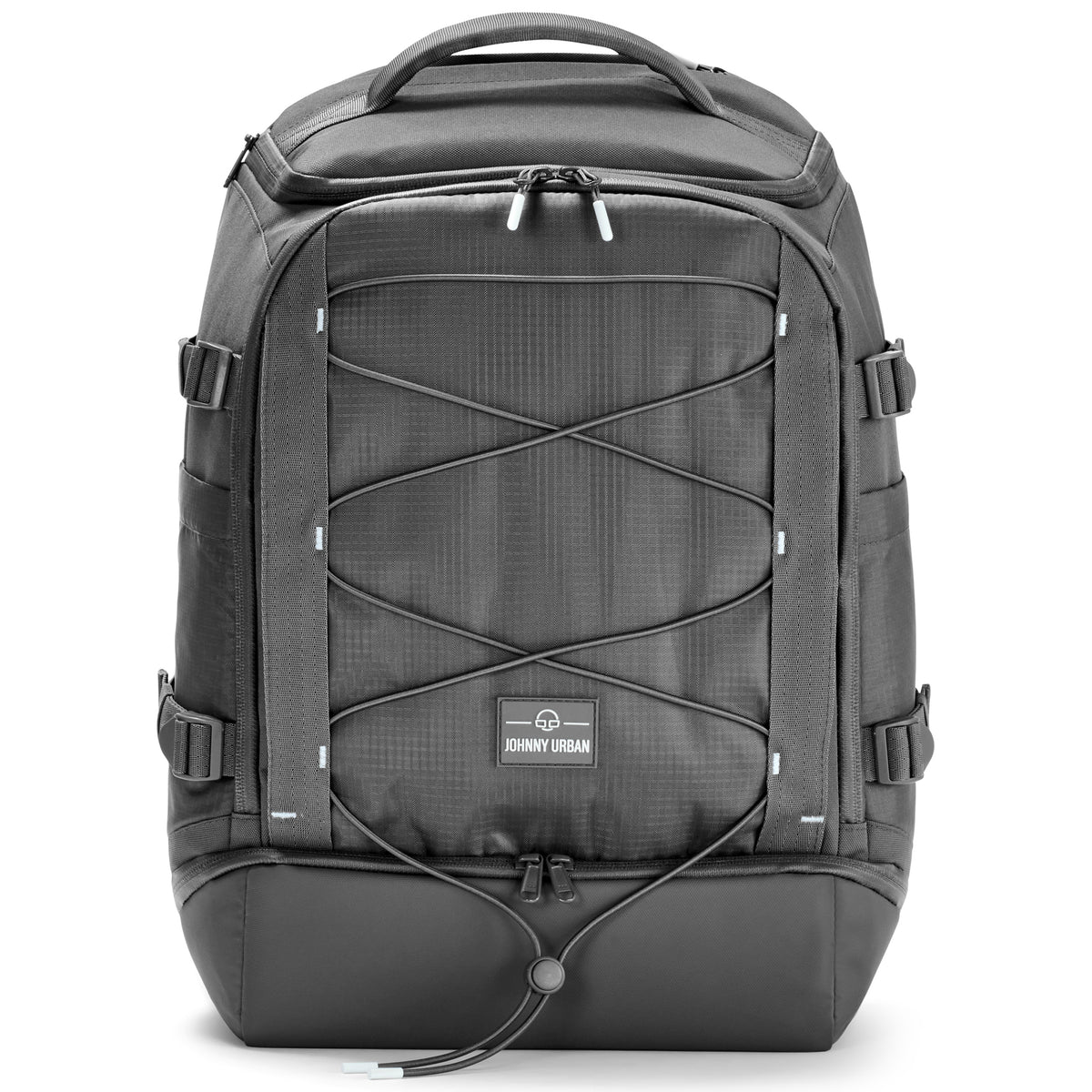 Grauer Rucksack 'Jack' von Johnny Urban mit elastischen Netzen und verstellbaren Seitenriemen