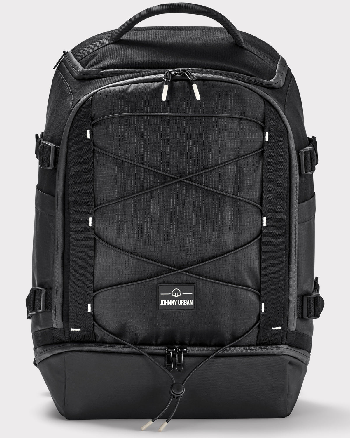 Schwarzer Rucksack 'Jack' von Johnny Urban mit elastischem Frontband und mehreren Fächern