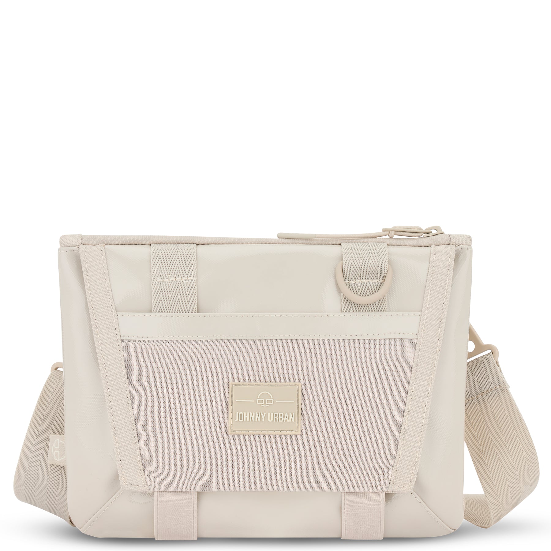 Beige Umhängetasche 'Avery' von Johnny Urban mit flexiblem Netzfach und verstellbarem Schultergurt