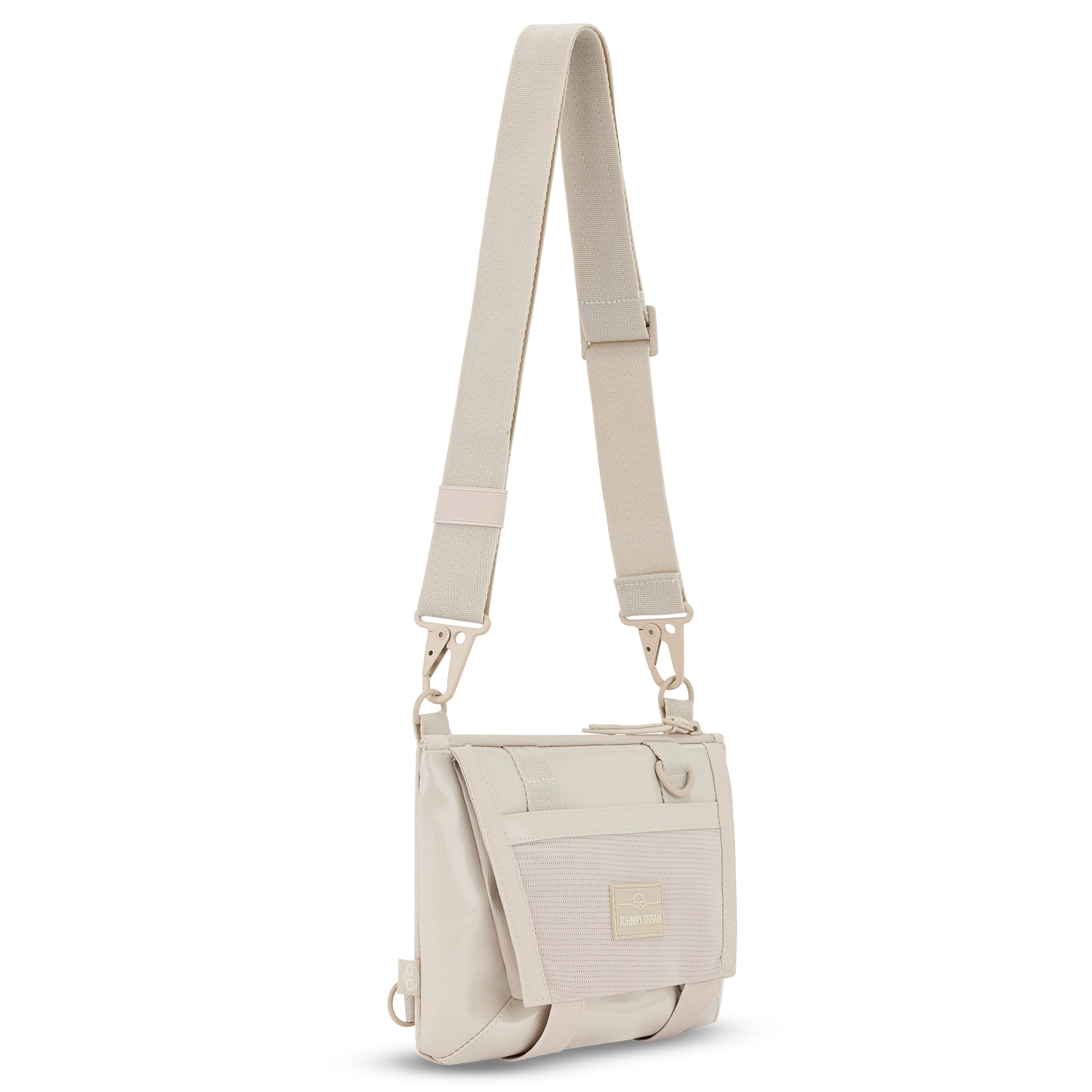 Beige Umhängetasche 'Avery' von Johnny Urban mit verstellbarem Schultergurt und Fronttasche