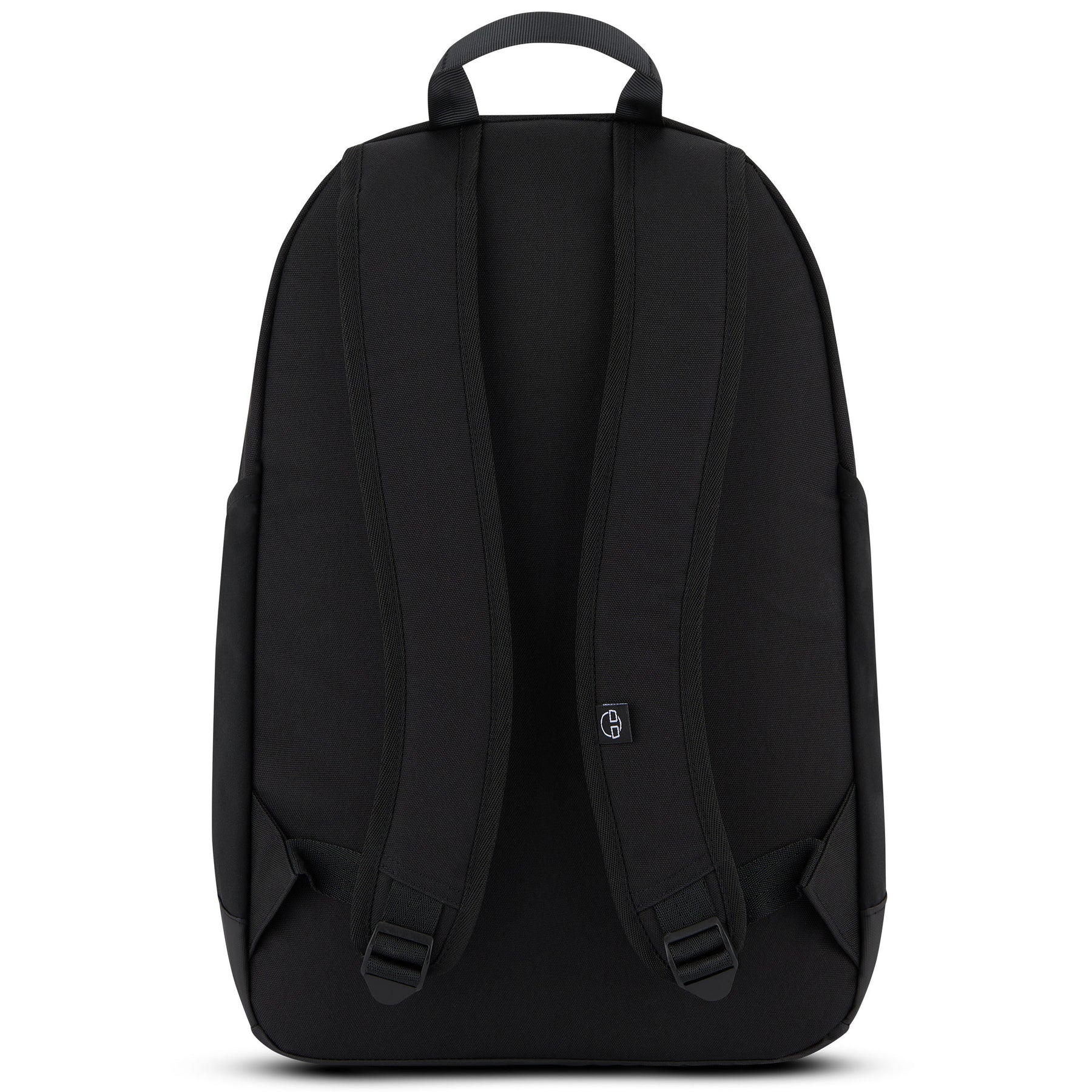 Johnny Urban Rucksack 'Neo' in Schwarz, Rückansicht mit gepolsterten Schultergurten und Trageschlaufe