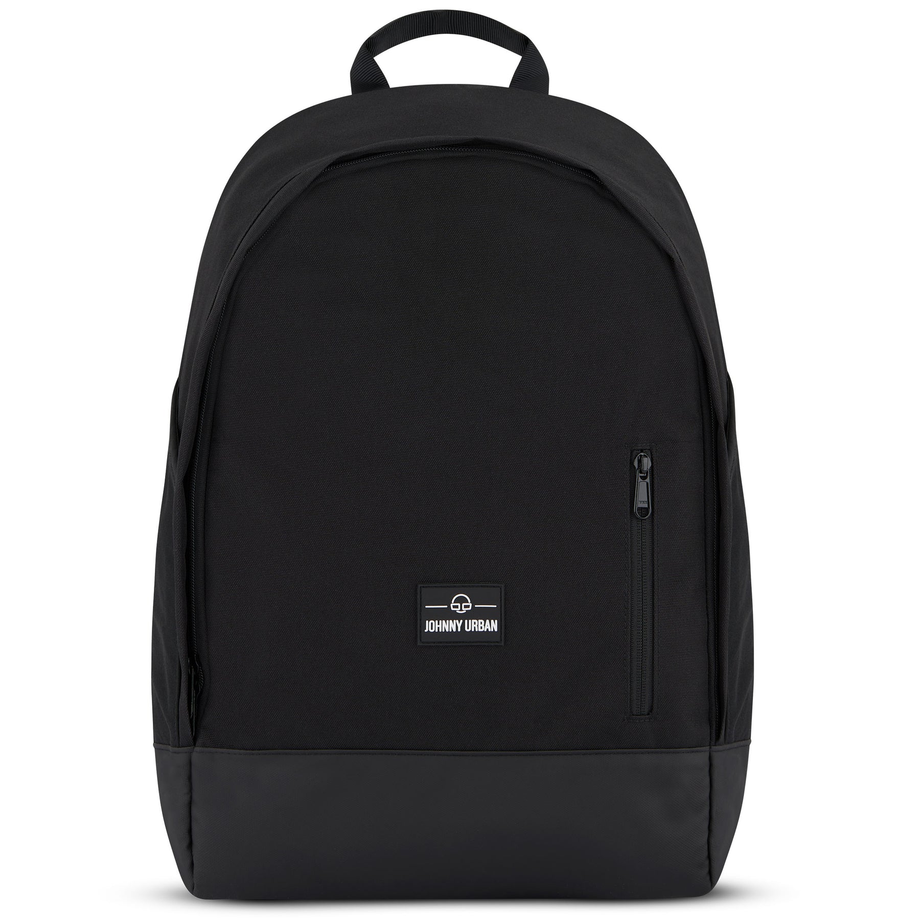 Schwarzer Johnny Urban Schulrucksack Neo mit zwei Reißverschlusstaschen vorne