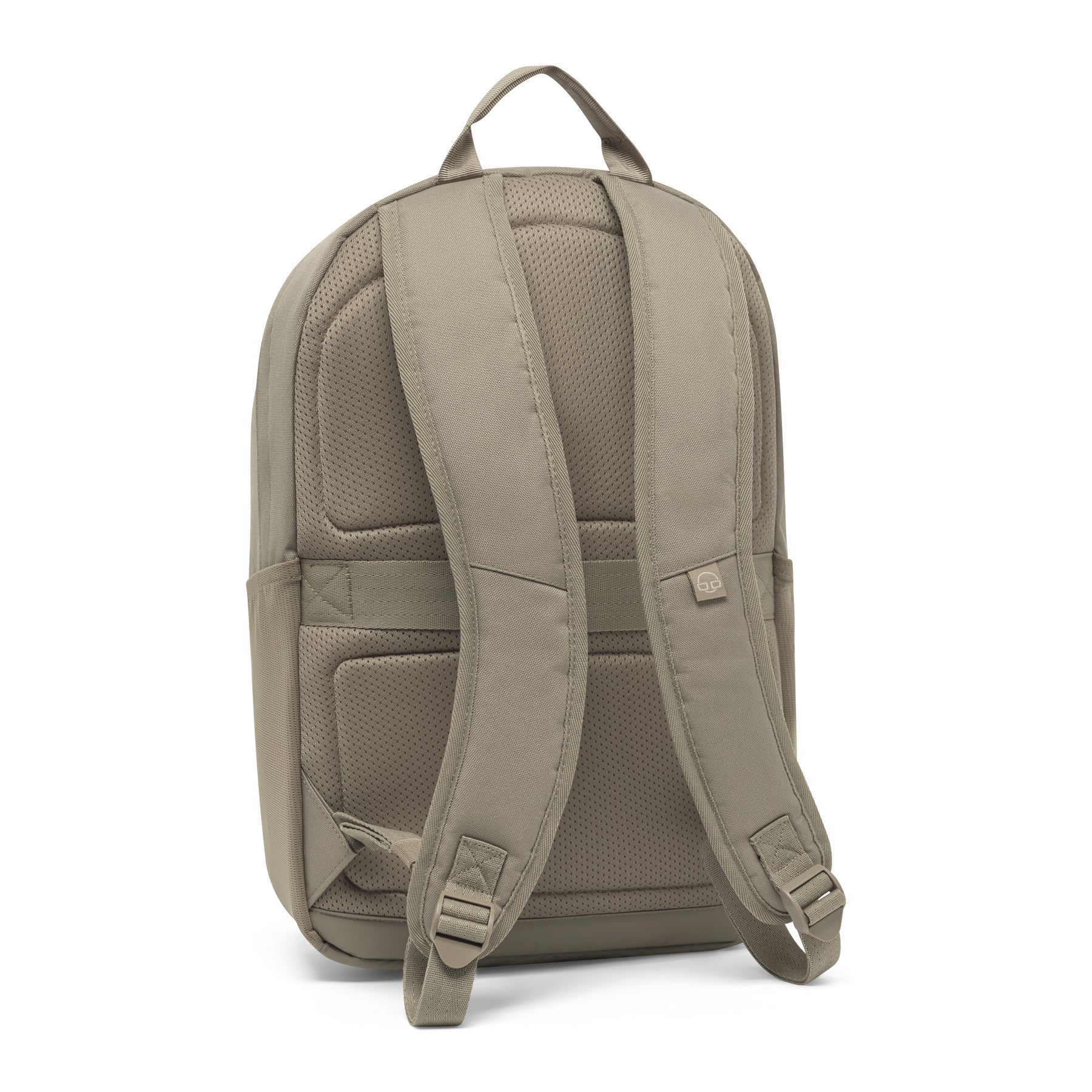 Ergonomischer Schulrucksack 'Mo' in desert-grey mit gepolsterten, verstellbaren Schultergurten und atmungsaktivem Rückenpolster
