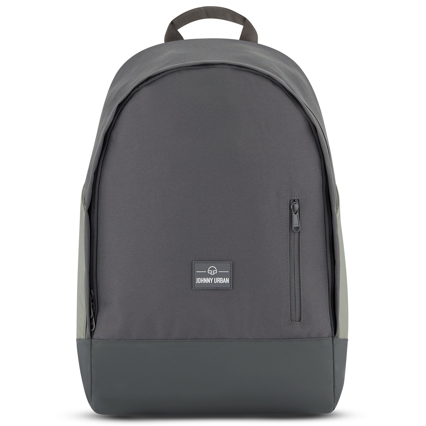 Grauer Johnny Urban Rucksack 'Neo' mit seitlicher Reißverschlusstasche und Kunstlederboden