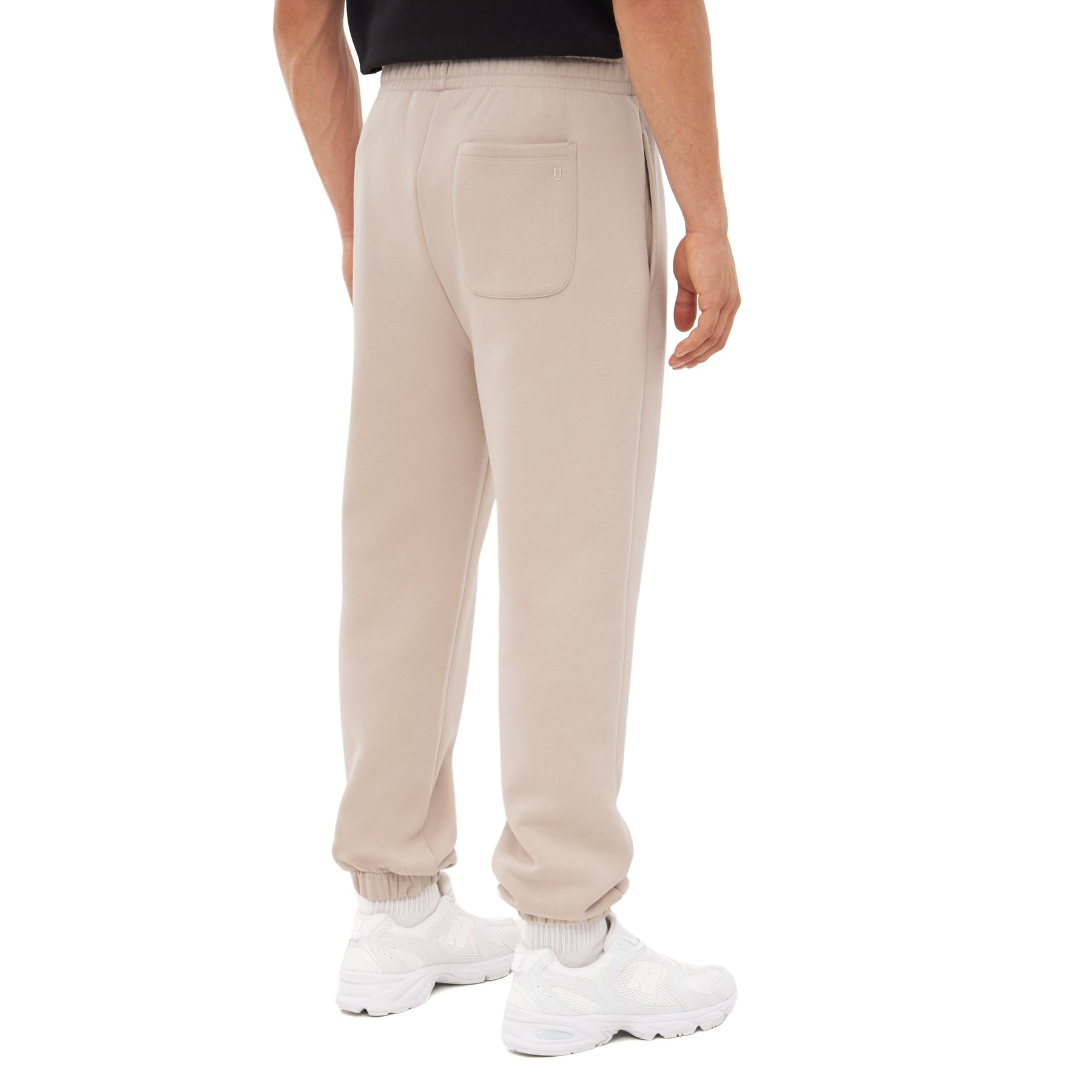 Beige Jogginghose 'Owen' für Herren mit elastischem Bund und Bündchen, Rückentasche