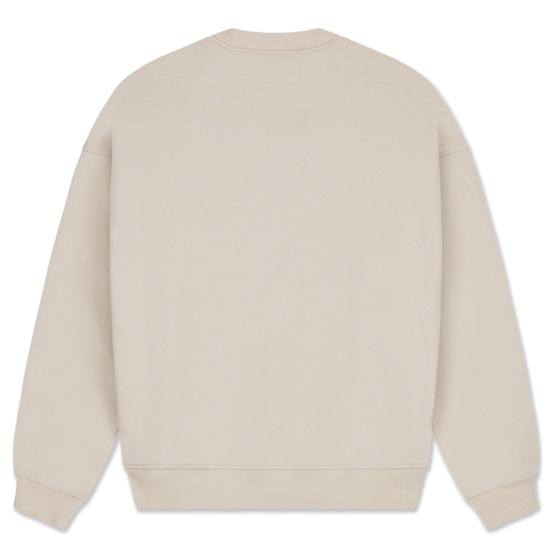 Beiger Oversized-Crewneck-Pullover ohne Aufdruck von Johnny Urban