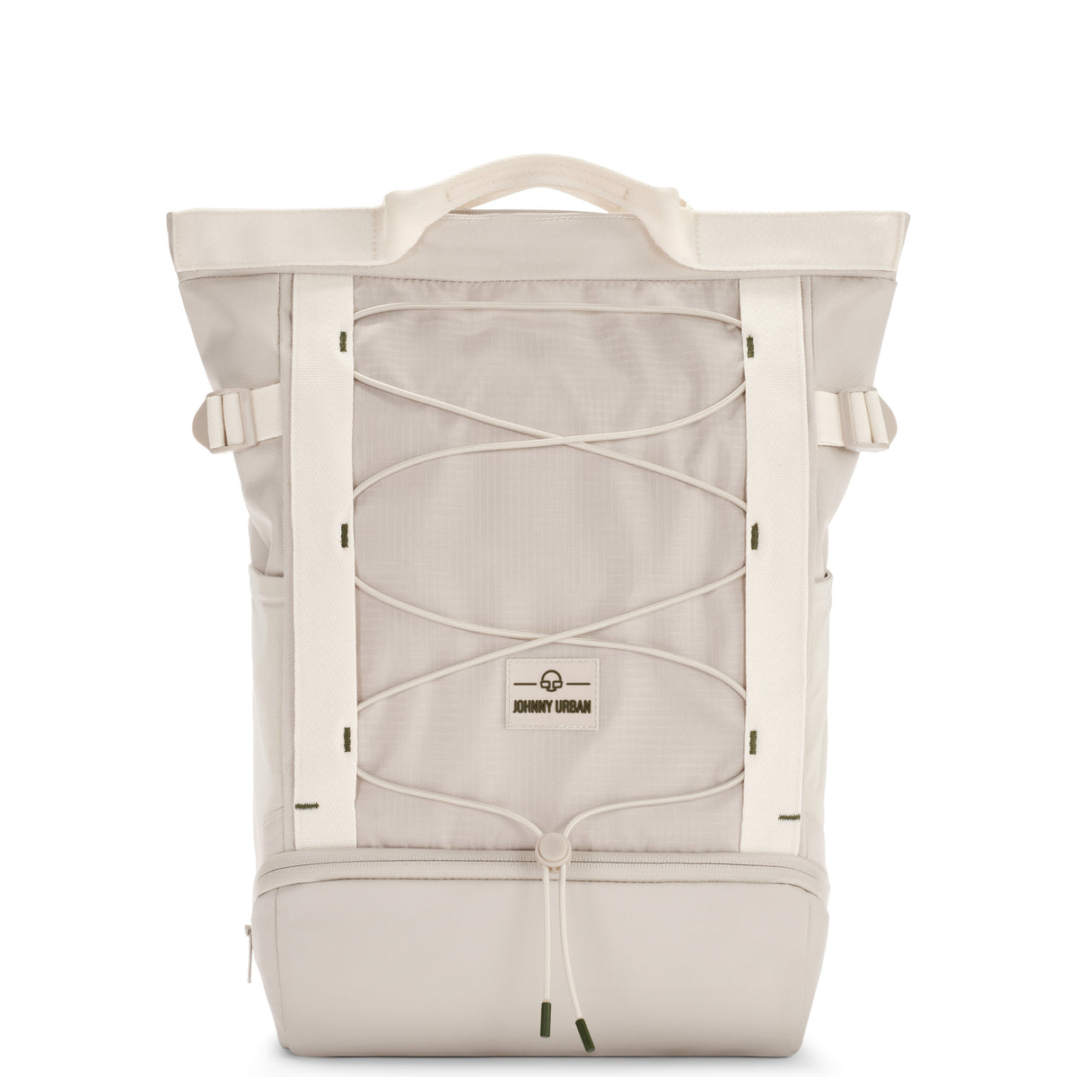 Beiger Tagesrucksack 'Harper' von Johnny Urban mit Kordelzug vorne und Tragegriff