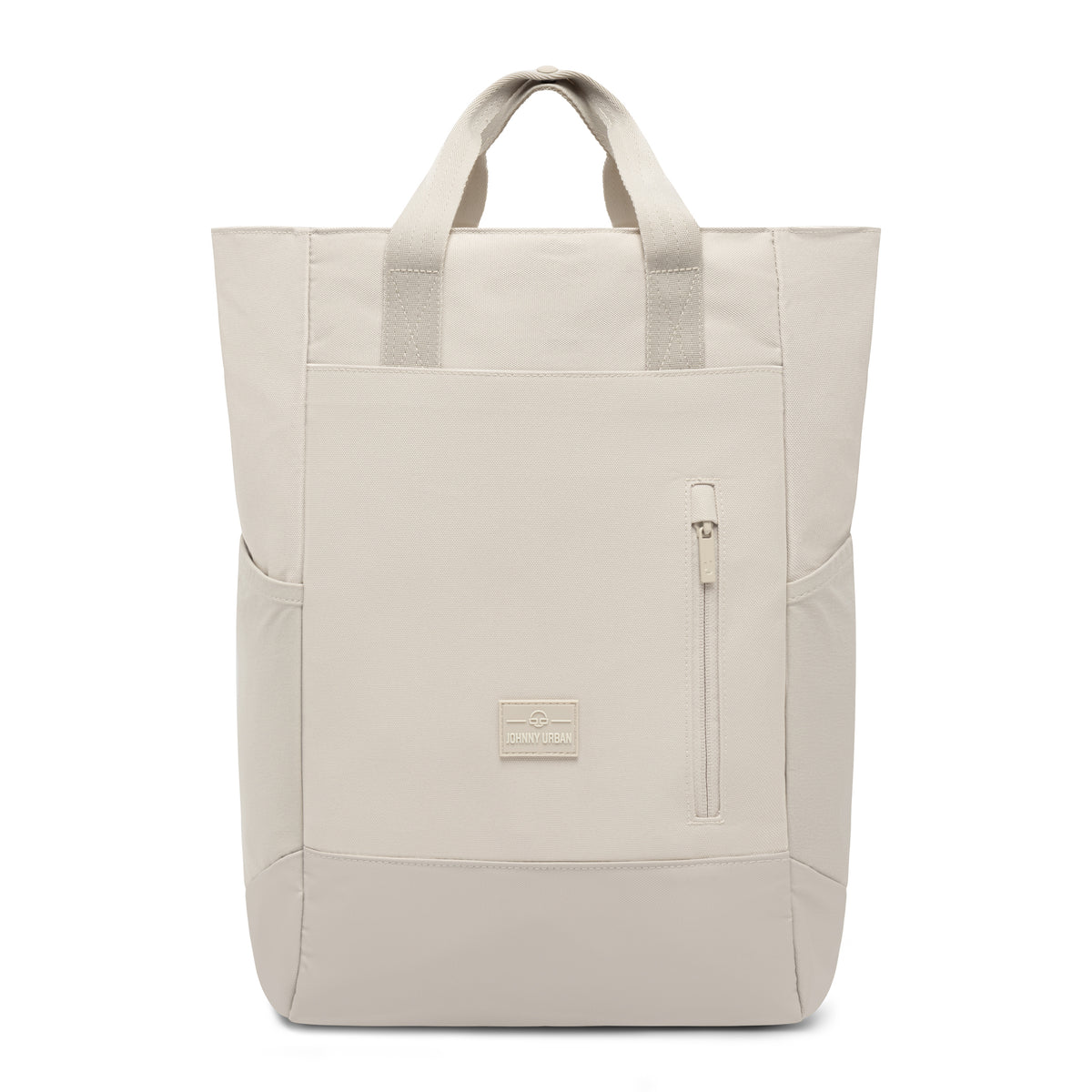 Sandfarbene Wickeltasche 'Blair' von Johnny Urban mit Vorderfach und Tragegriffen